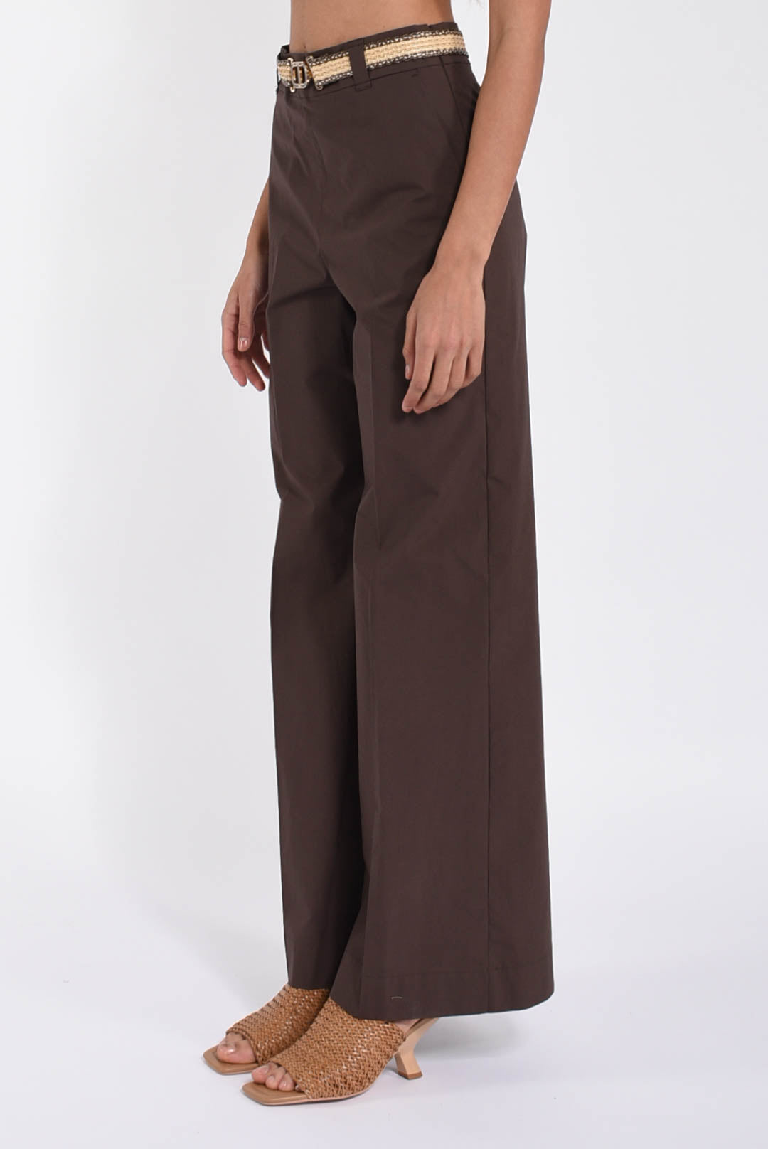 pantaloni a palazzo in cotone
