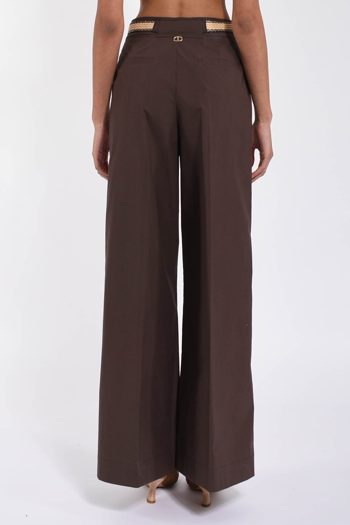 pantaloni a palazzo in cotone