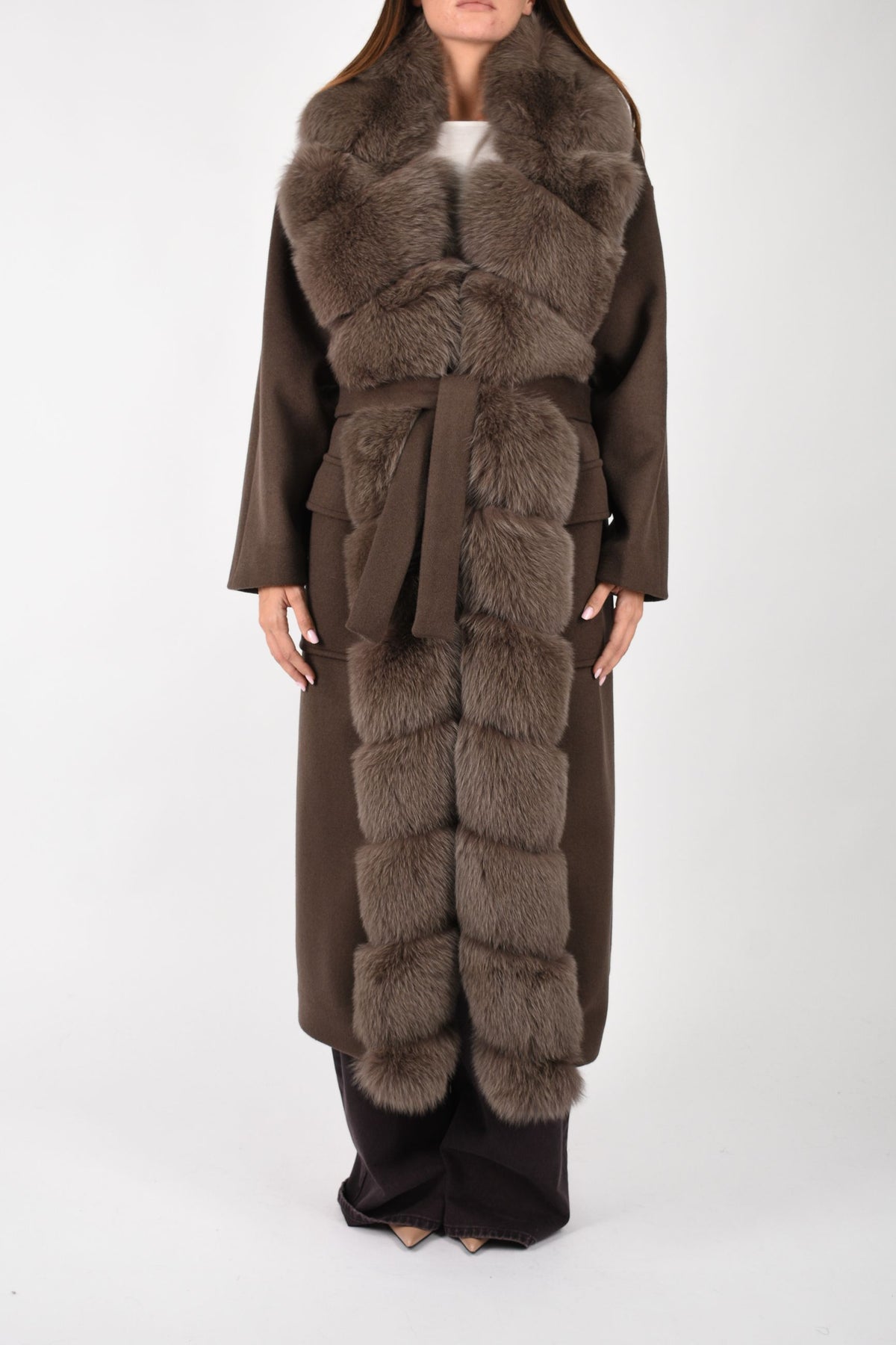 CAPPOTTO IN LANA E VOLPE CD1245