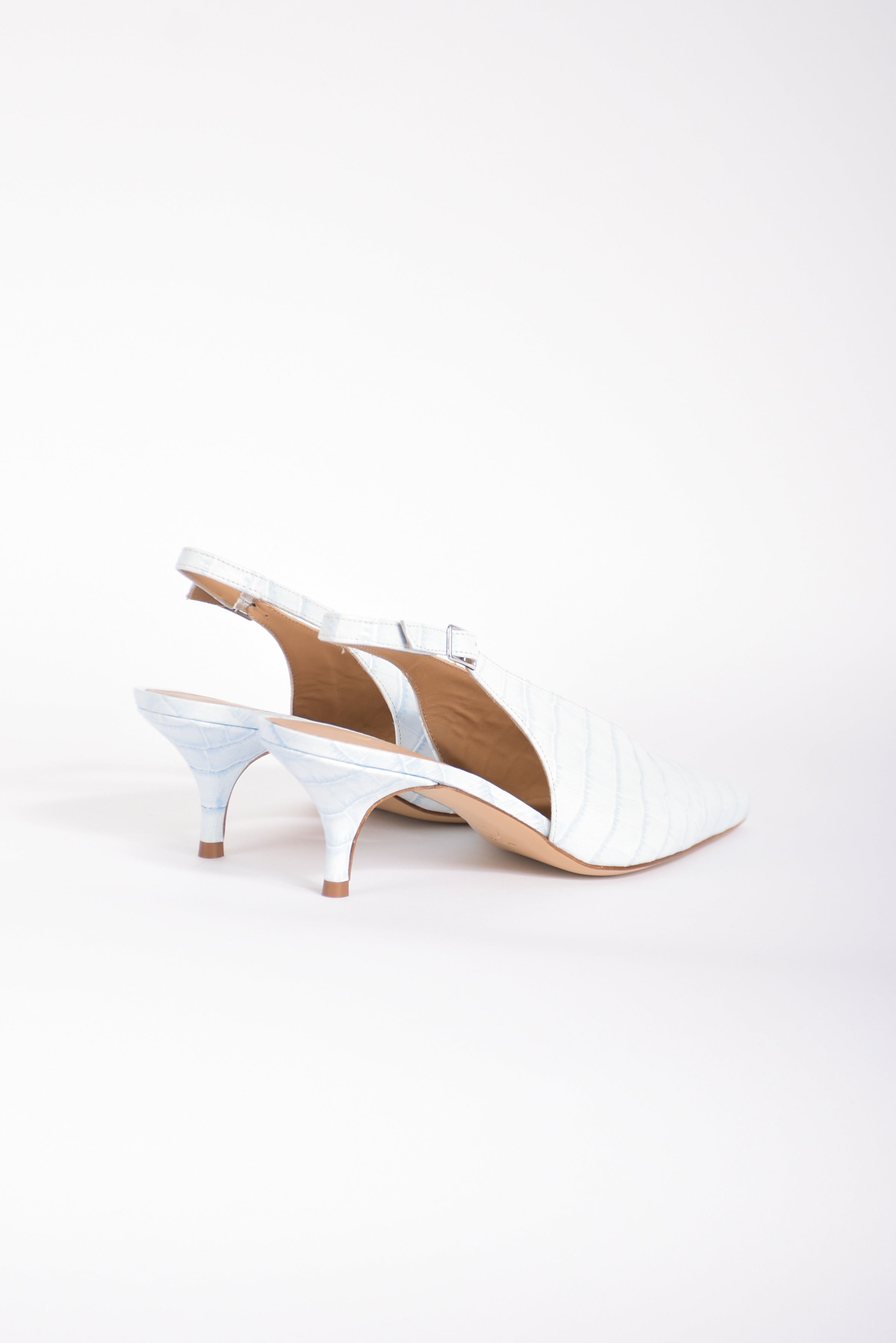 Slingback in pelle cocco