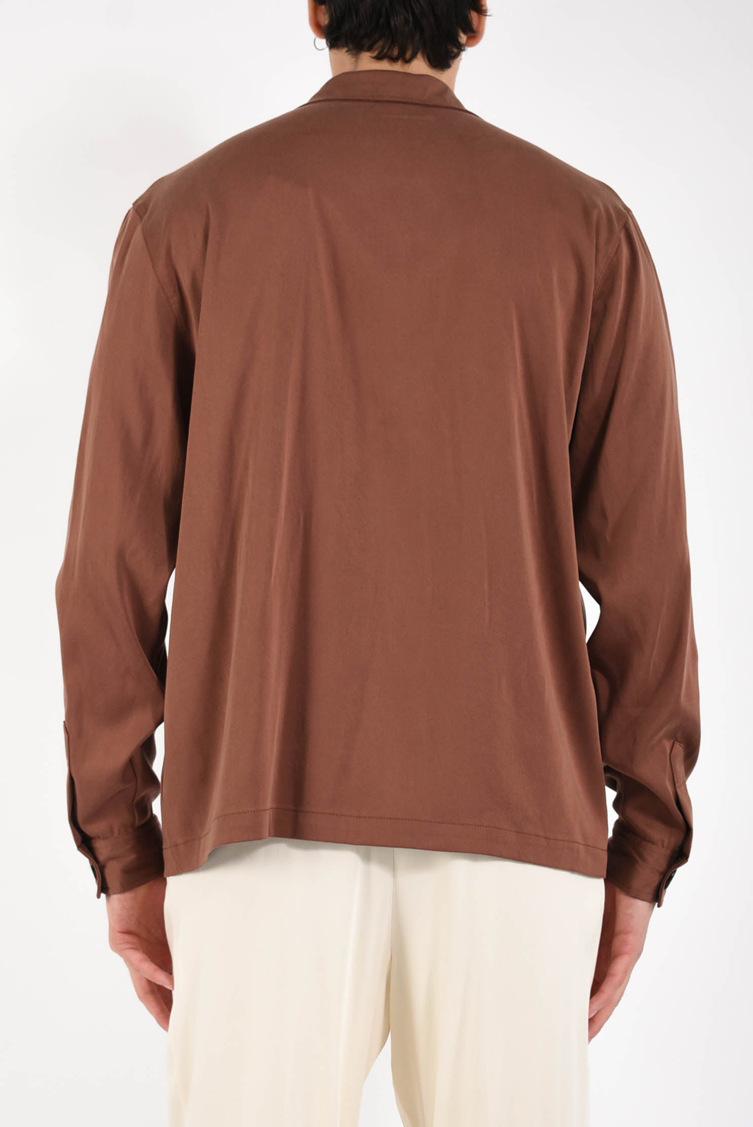 Giacca camicia in cupro