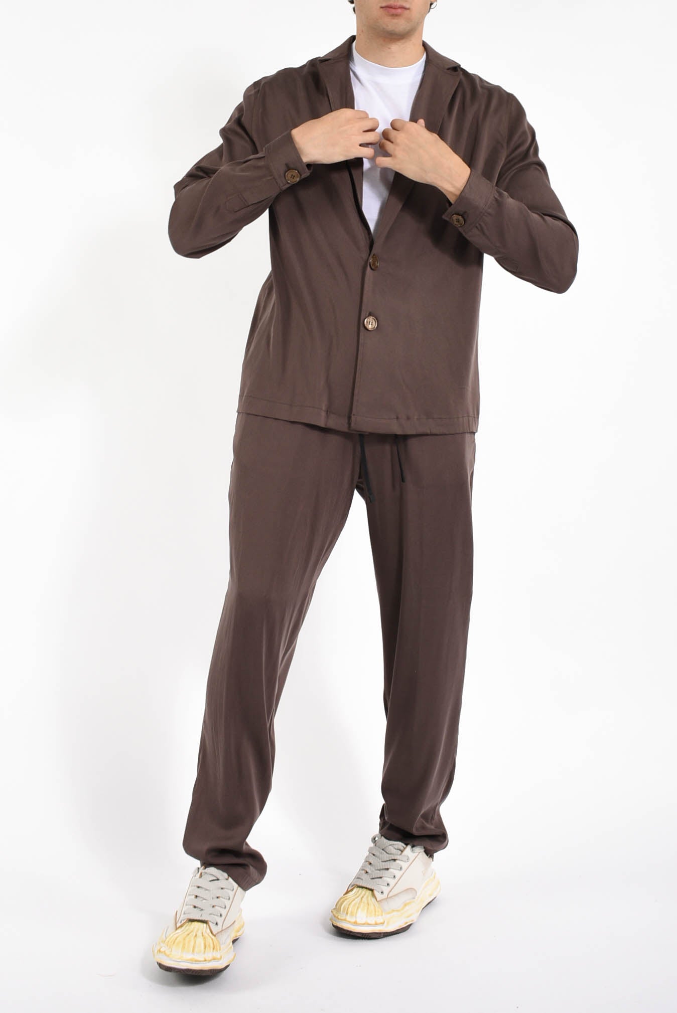 Giacca camicia in cupro
