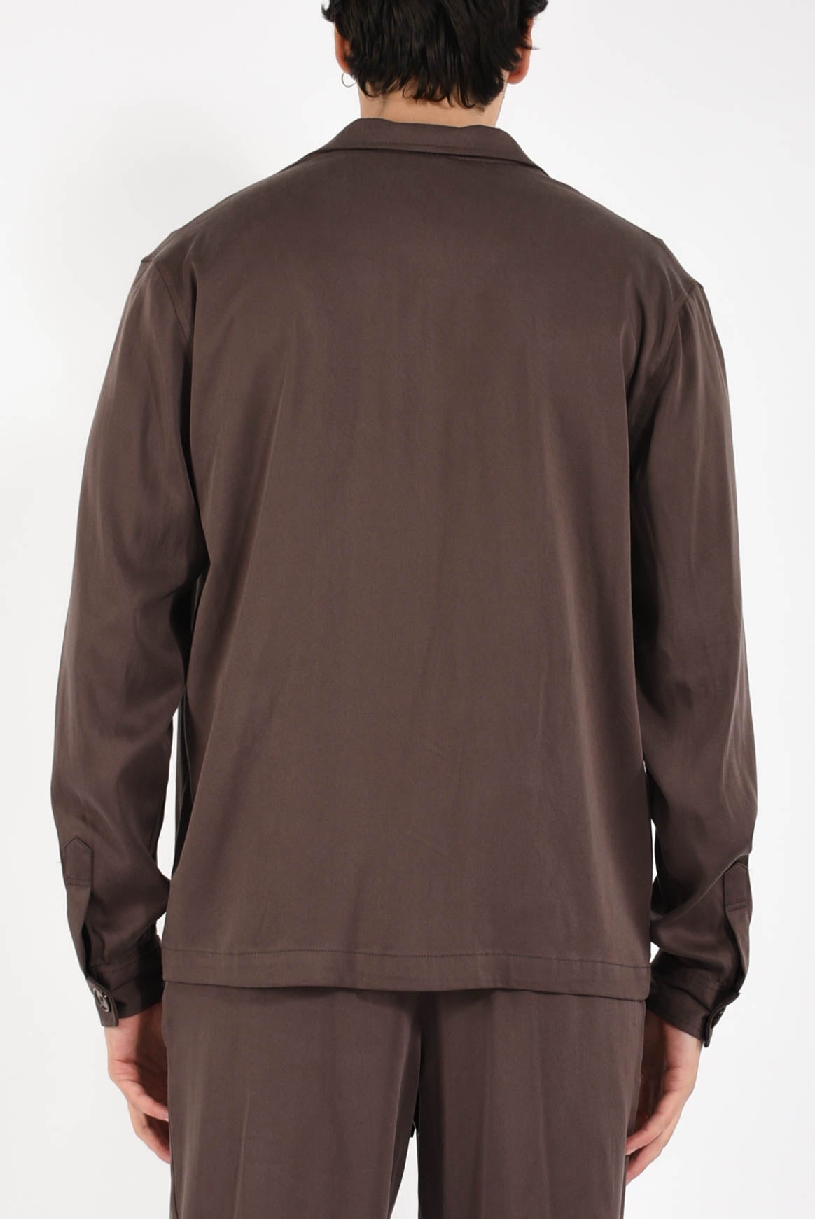 Giacca camicia in cupro