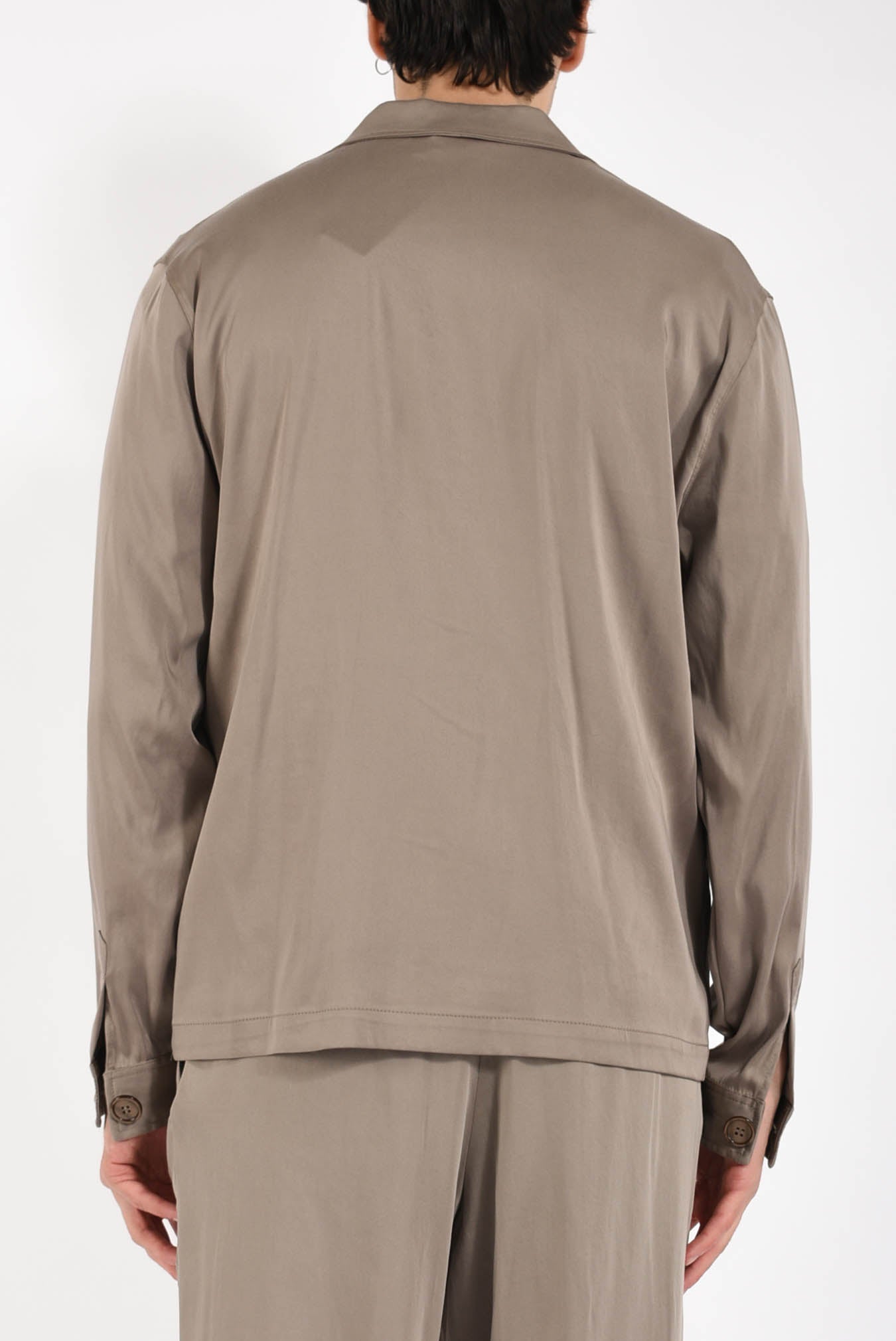 Giacca camicia in cupro