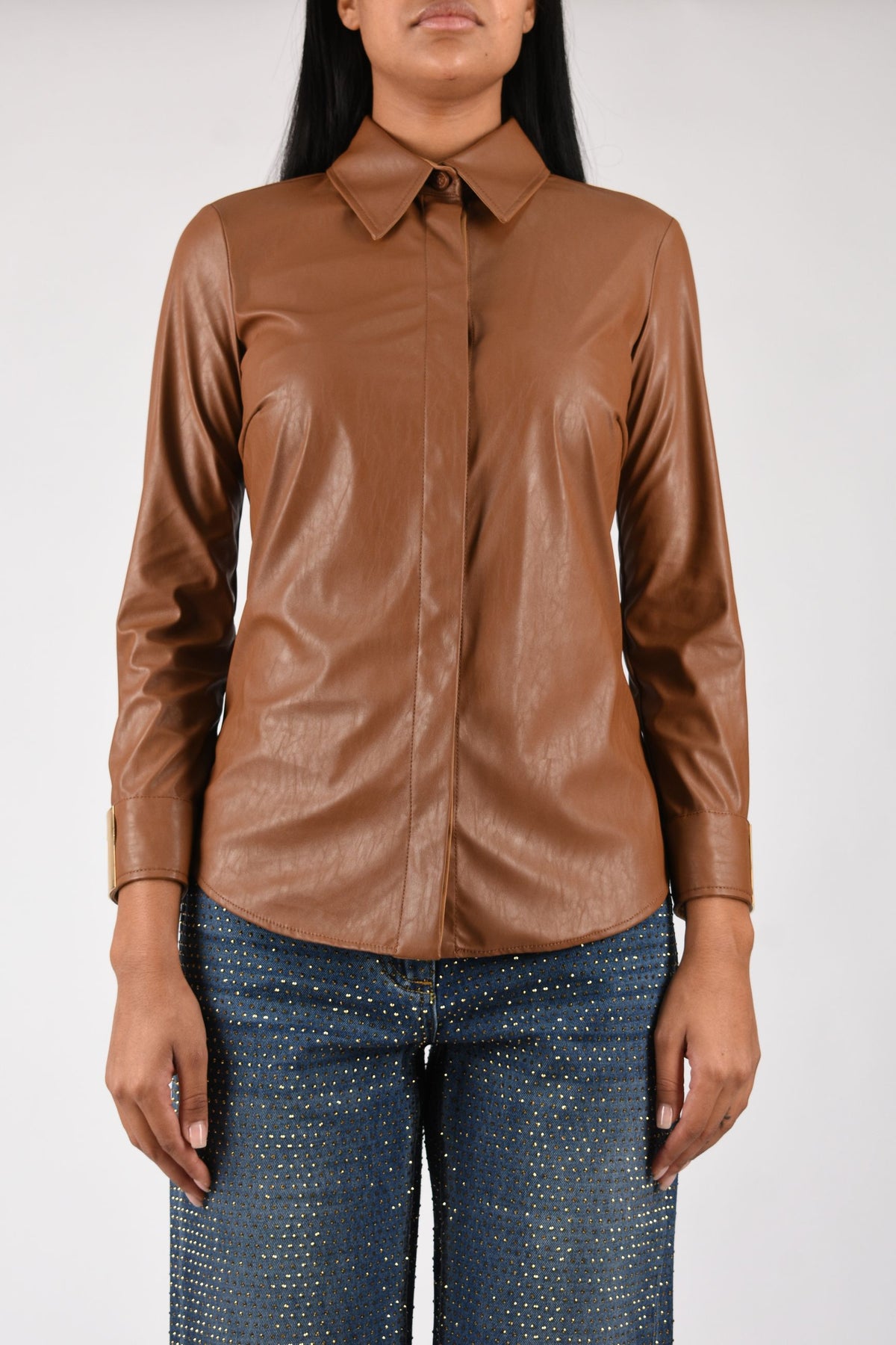 Camicia con logo gioiello CA19566E2