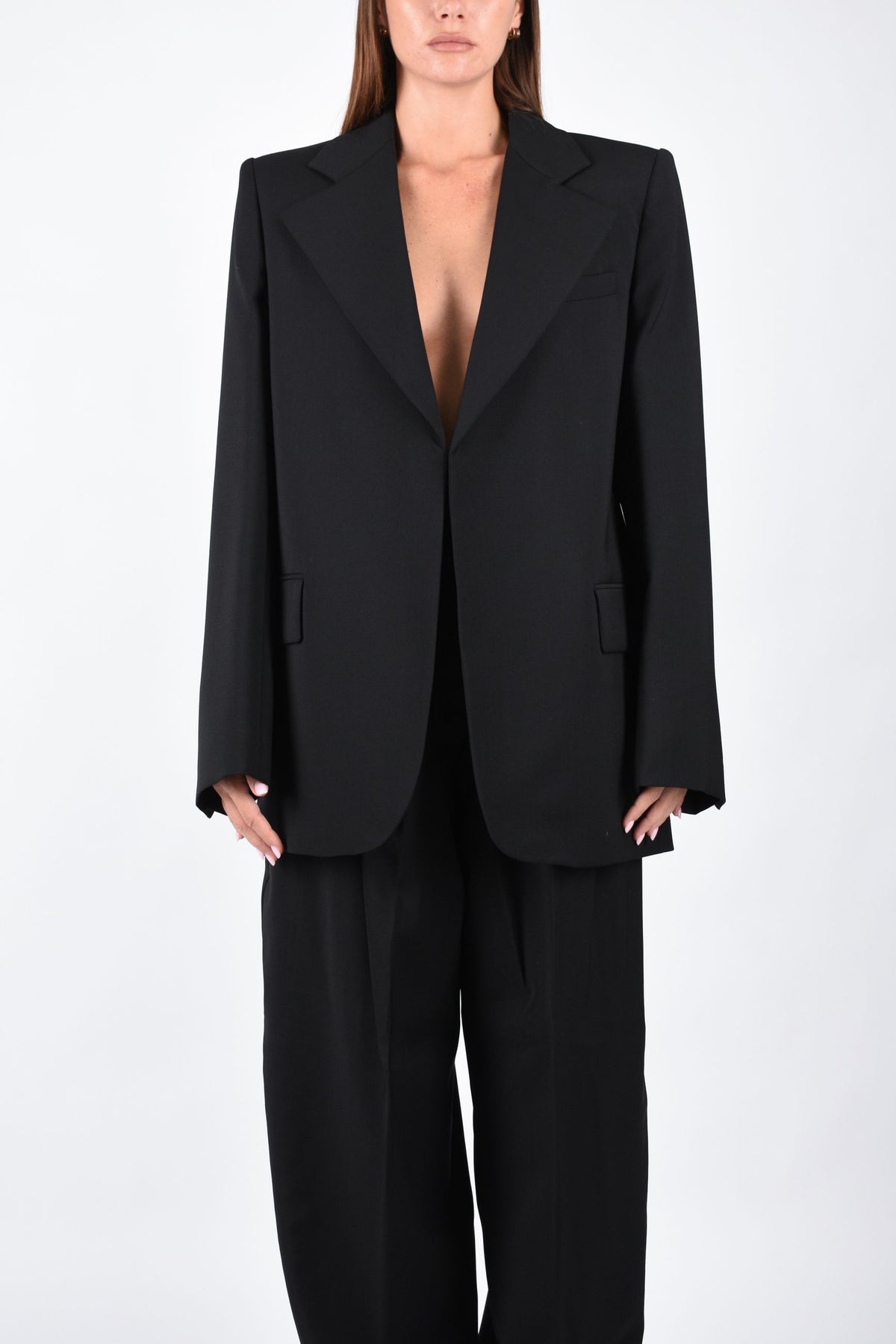Blazer oversize in lana natural stretch TENACE 2622046061