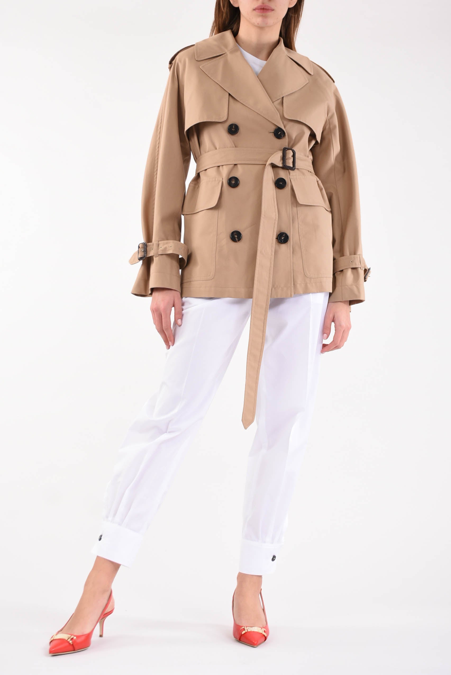 MAX MARA STUDIO trousers with silver model pleats