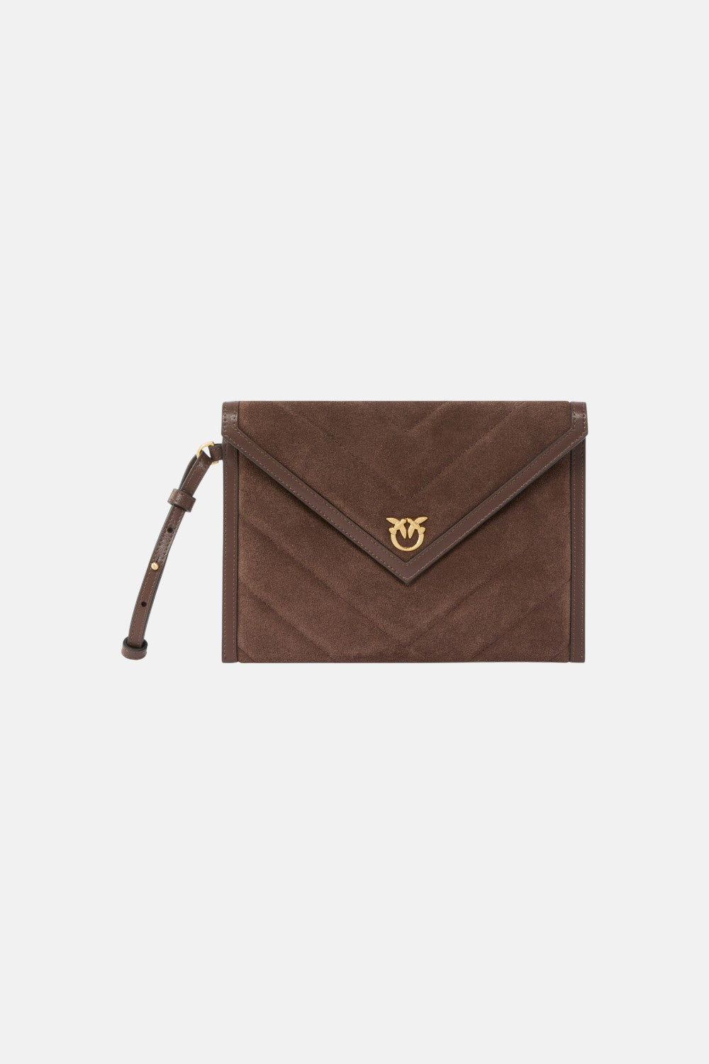 pochette flat purse handle suede