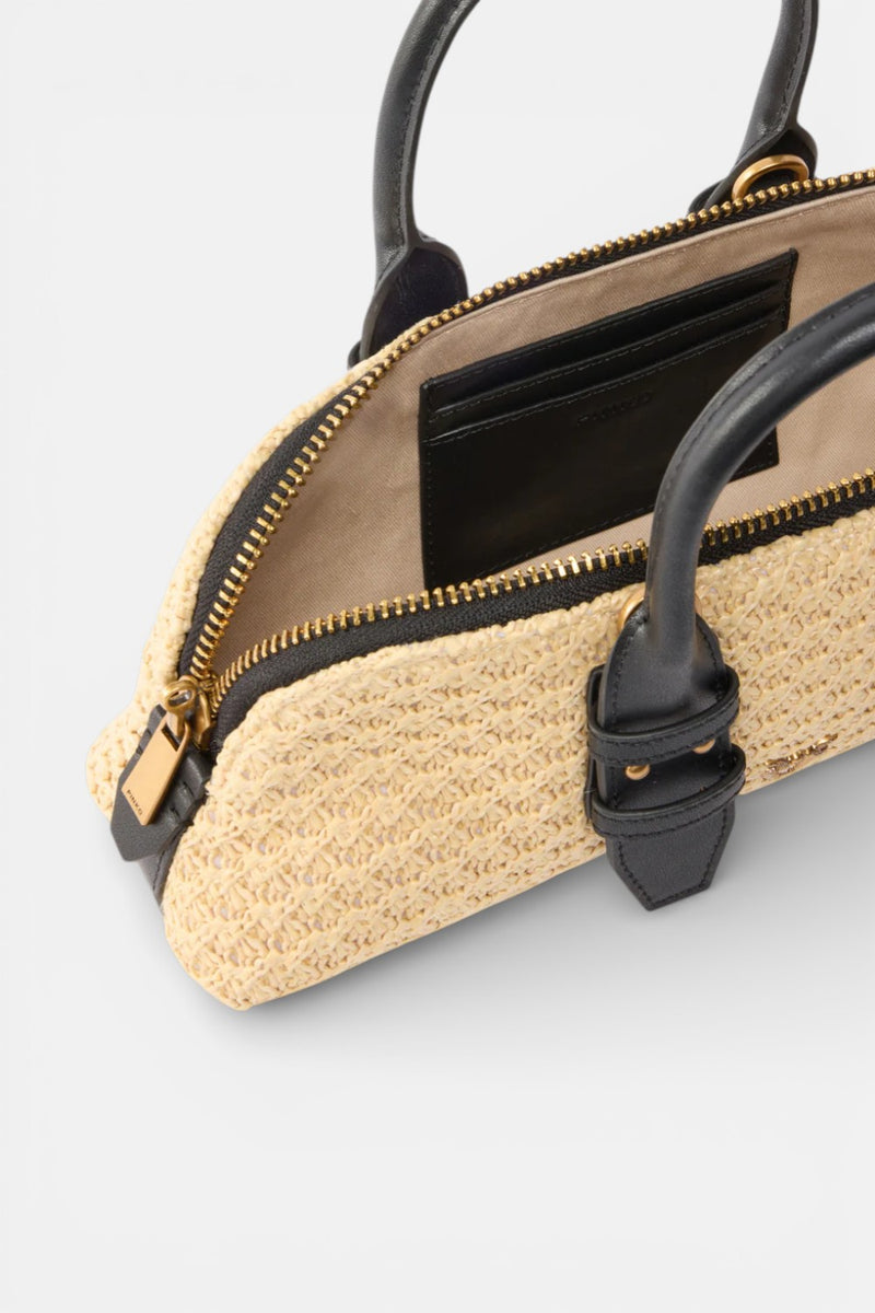 borsa a tracolla bowling horizontal rafia