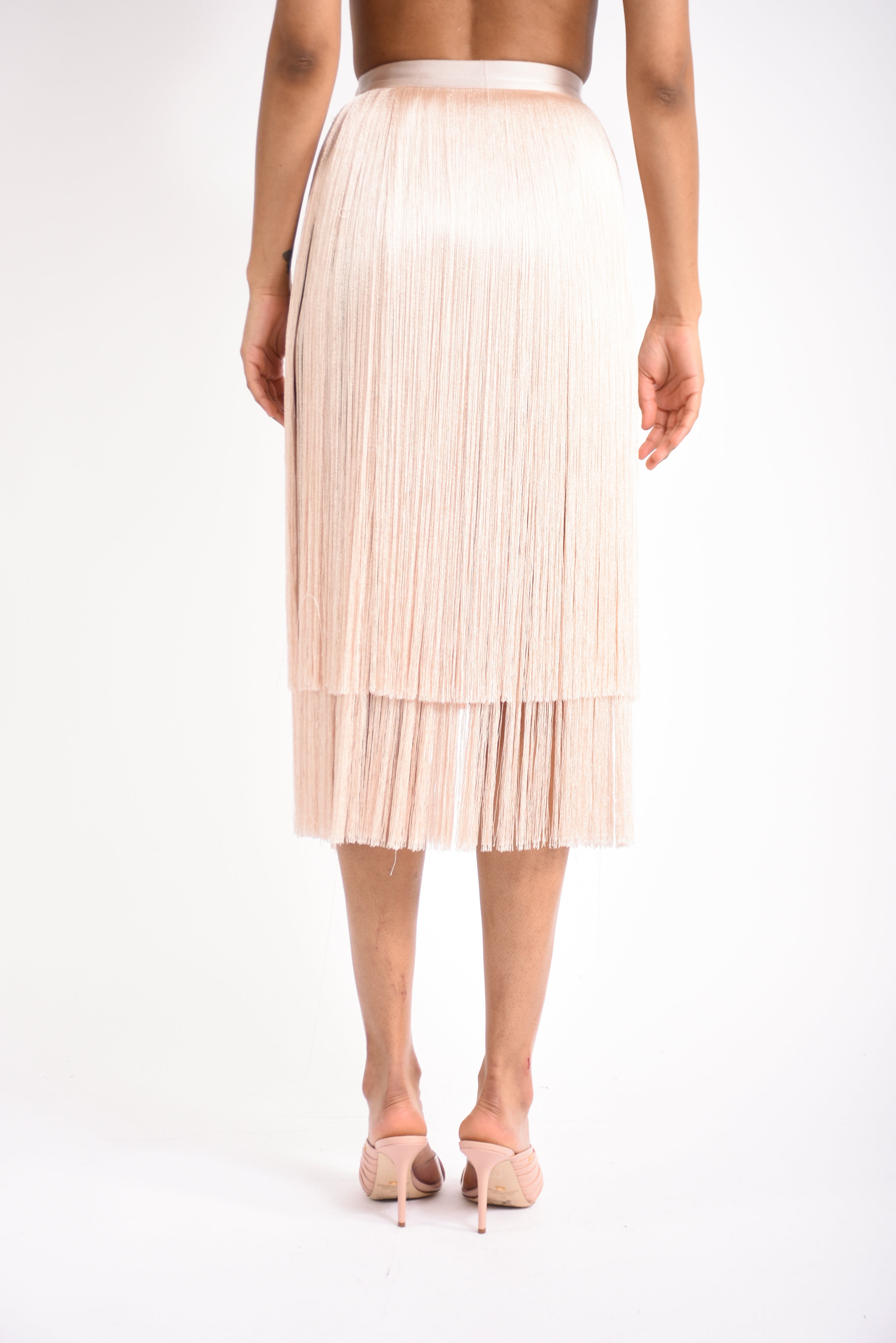 Gonna midi con frange