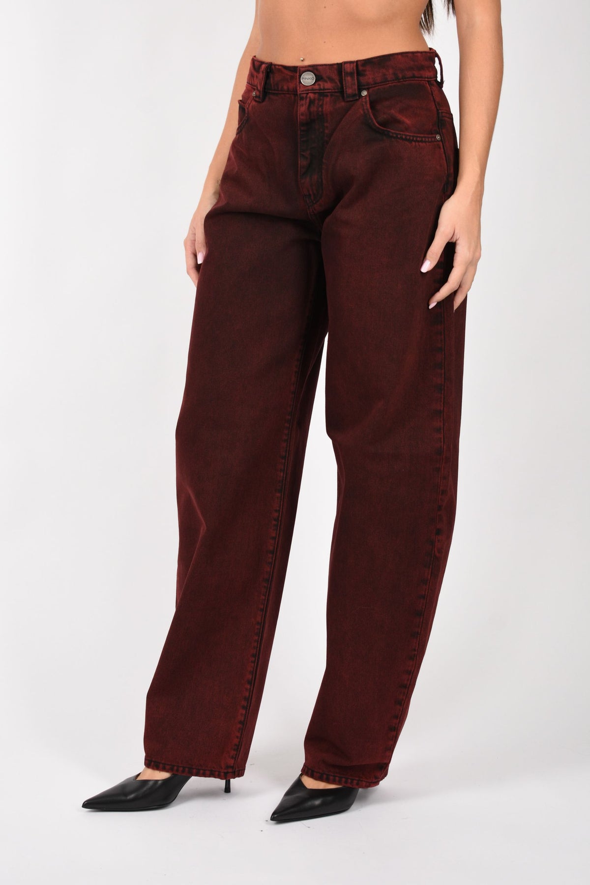 Jeans con stampa logo sul retro 103180A3K9