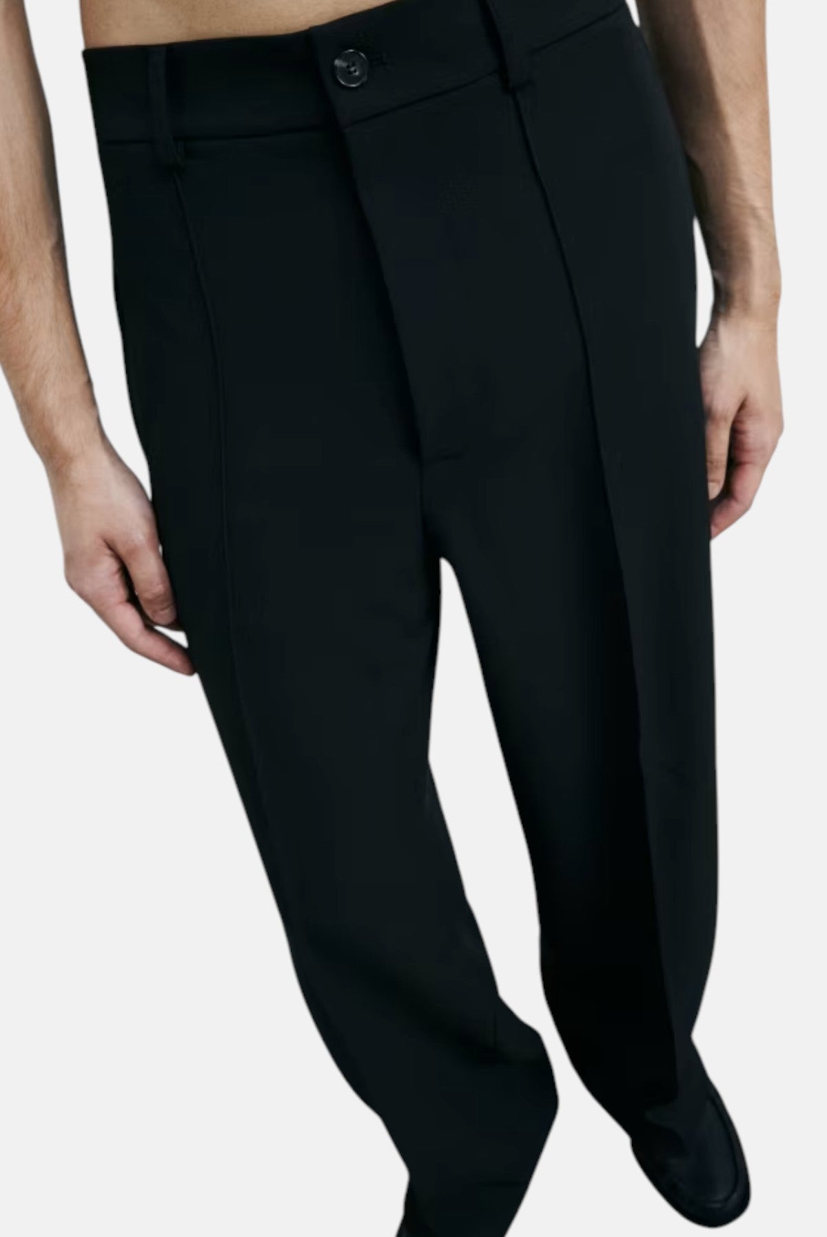 Pantaloni dritti in fresco lana