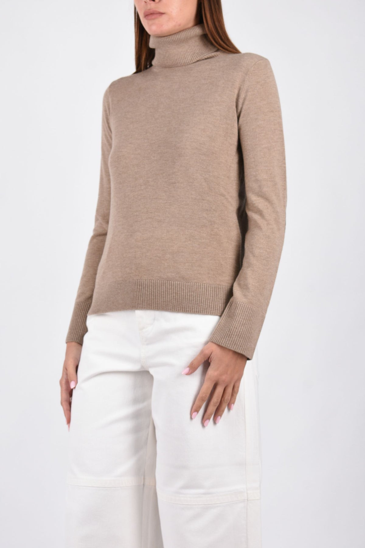 Dolcevita in lana con toppe logate SMMALLEGRA 2629366043600