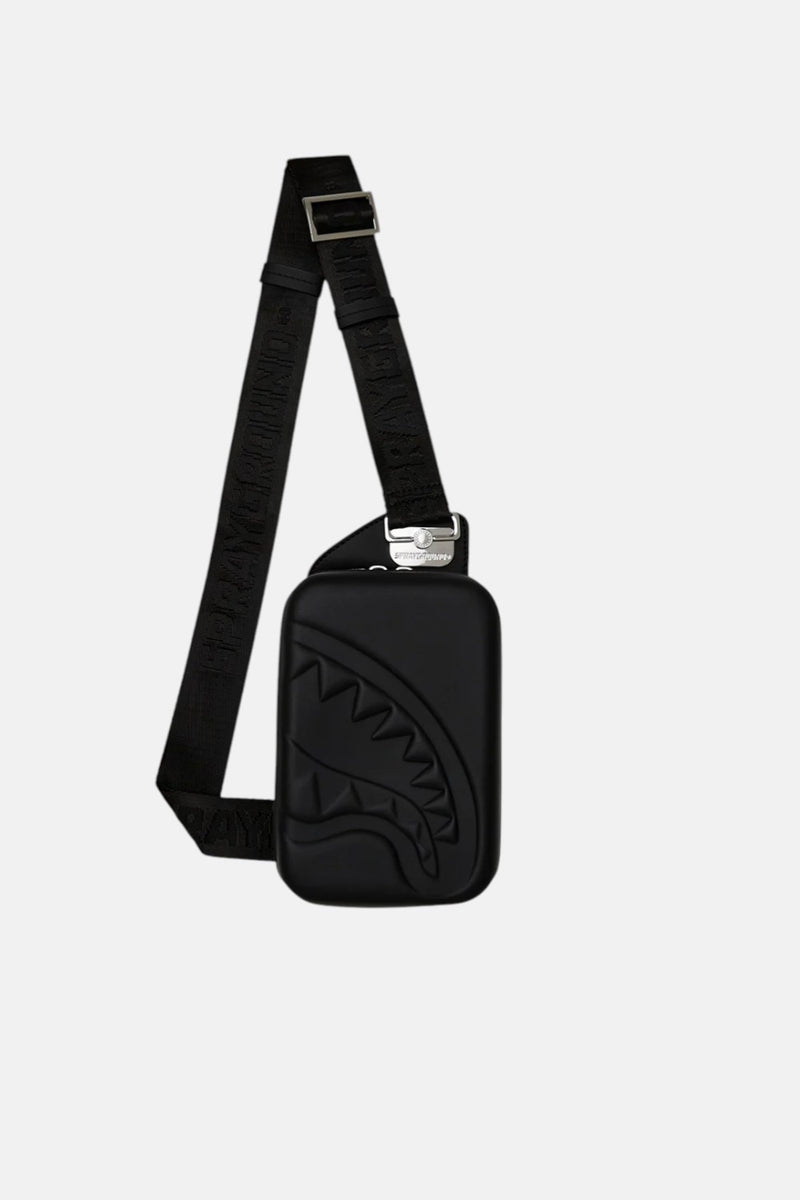 borsa a tracolla printed zipper hard shell