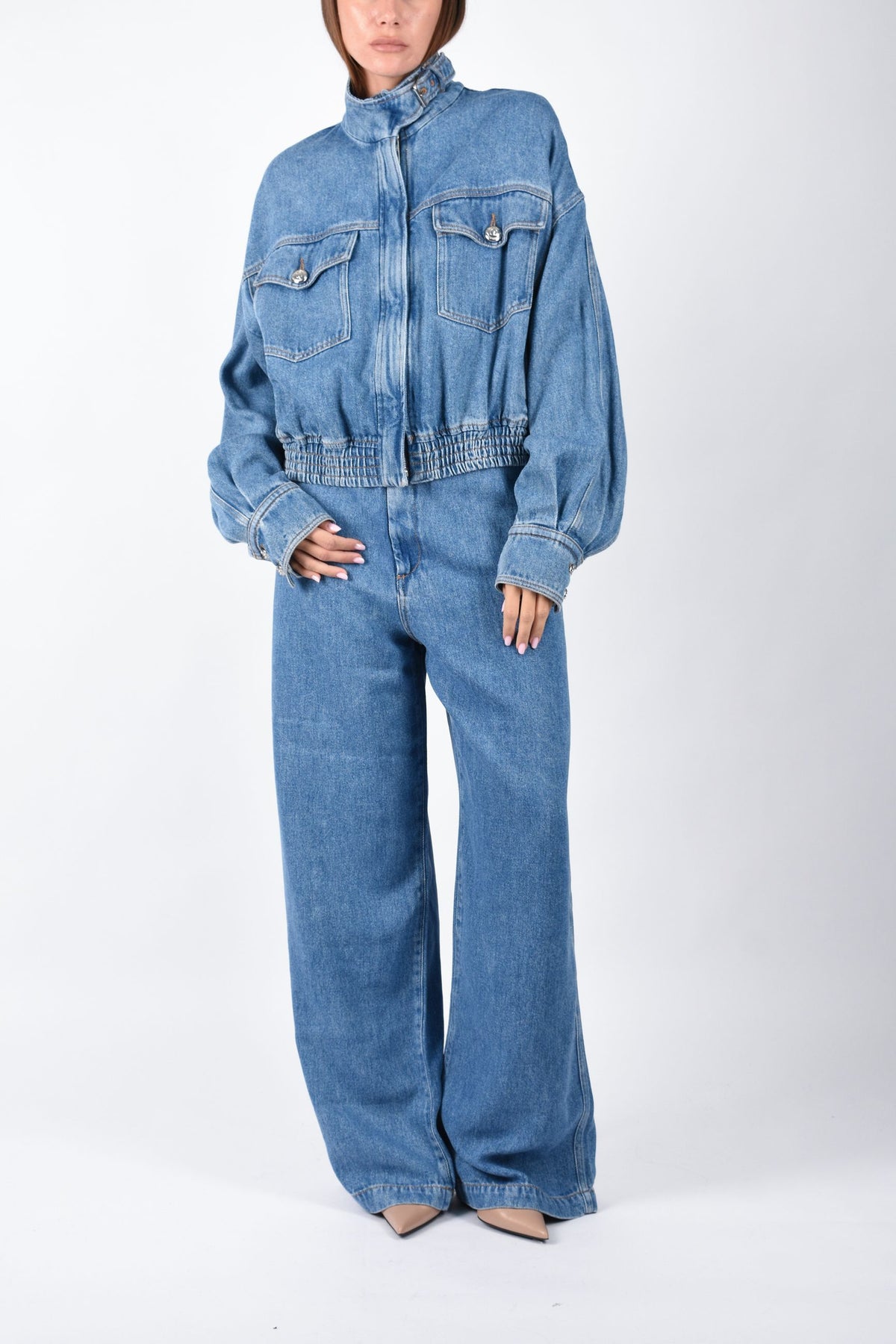 Bomber over in denim indaco BUSSOLA 2622046015