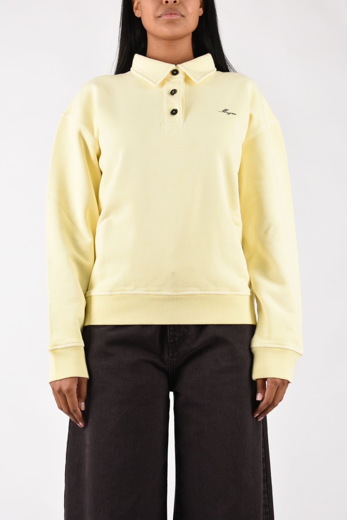 Polo in Felpa di cotone con logo ricamato 4141MDM111SE267573