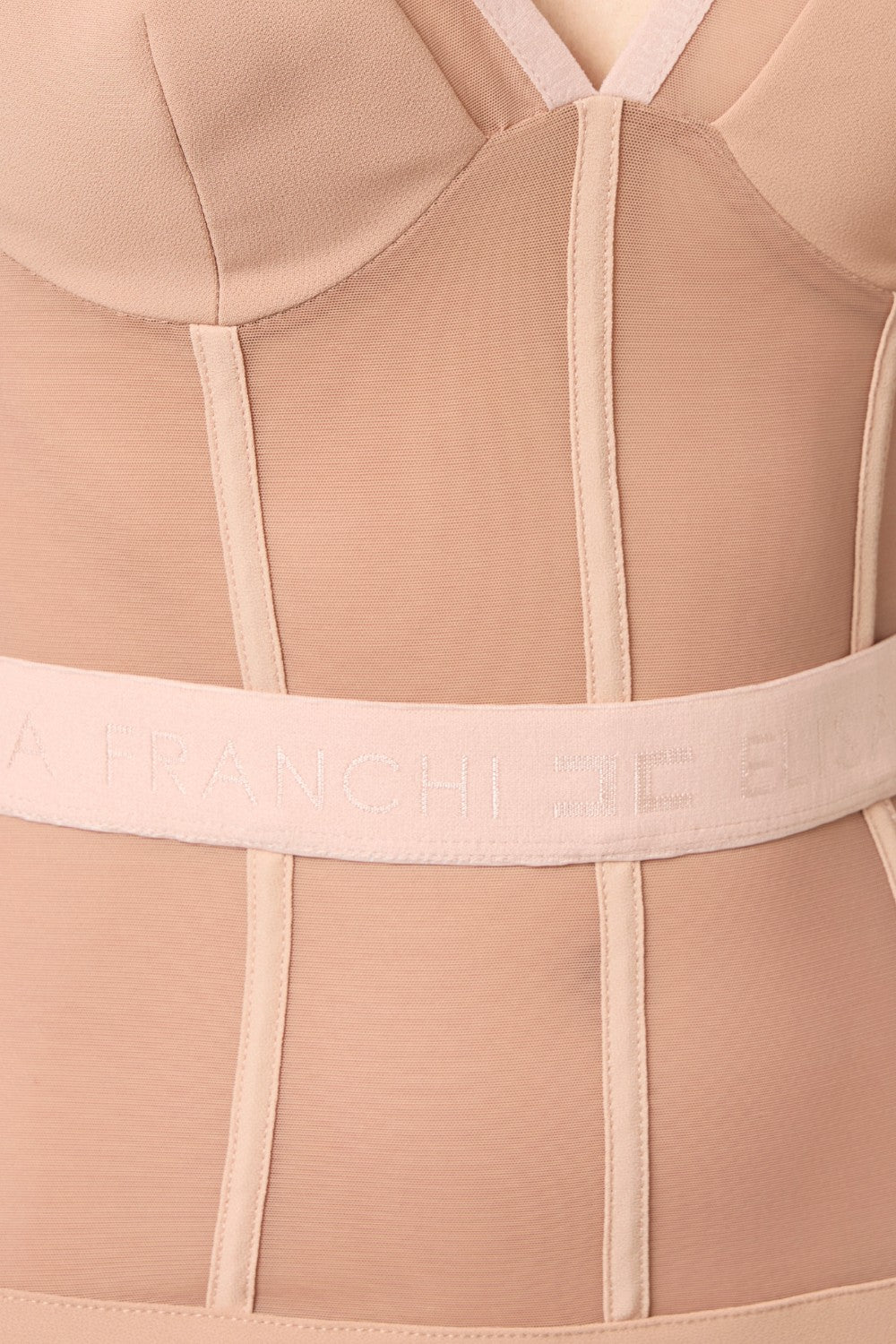 abito midi in crêpe e tulle