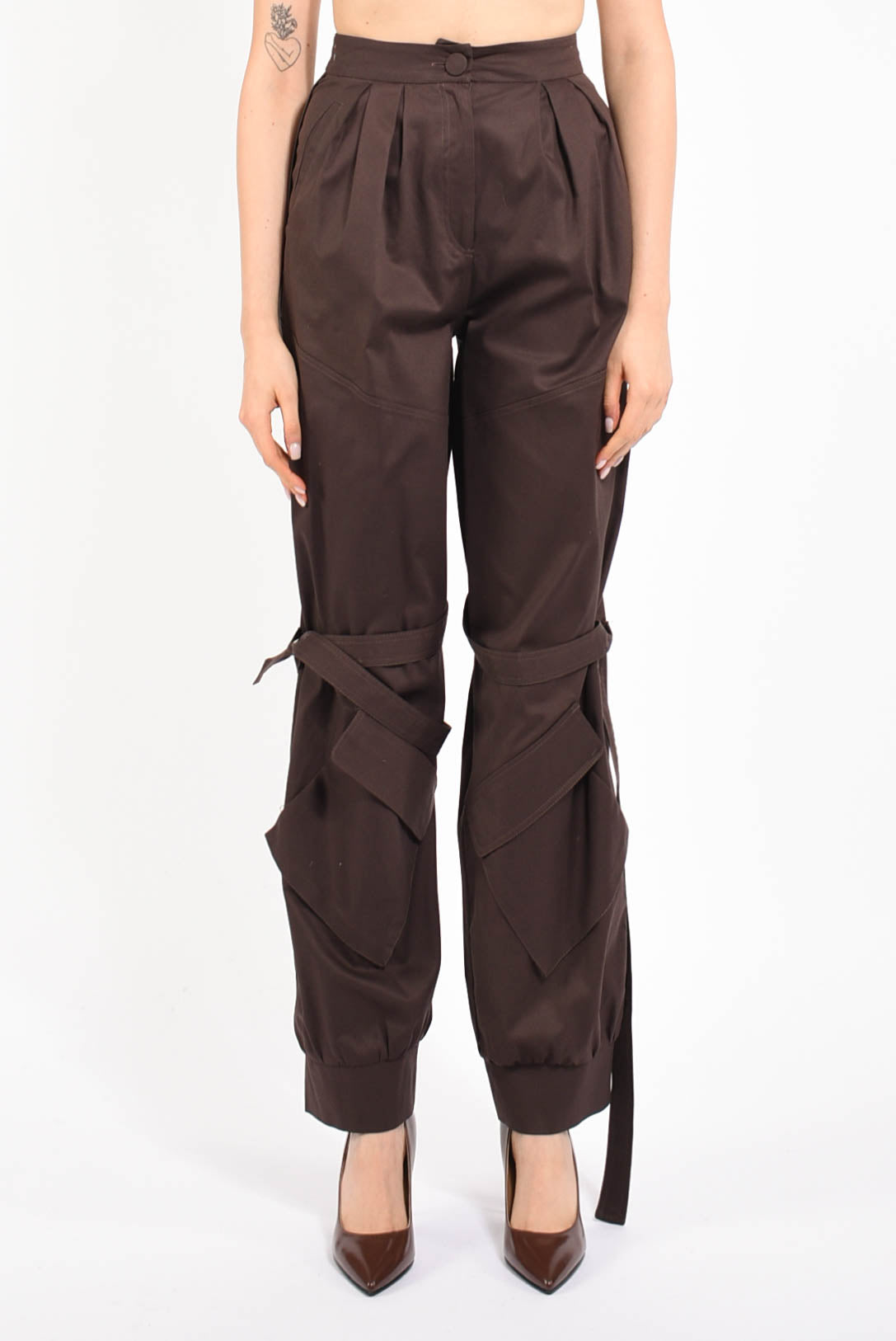 pantaloni baggy in cotone