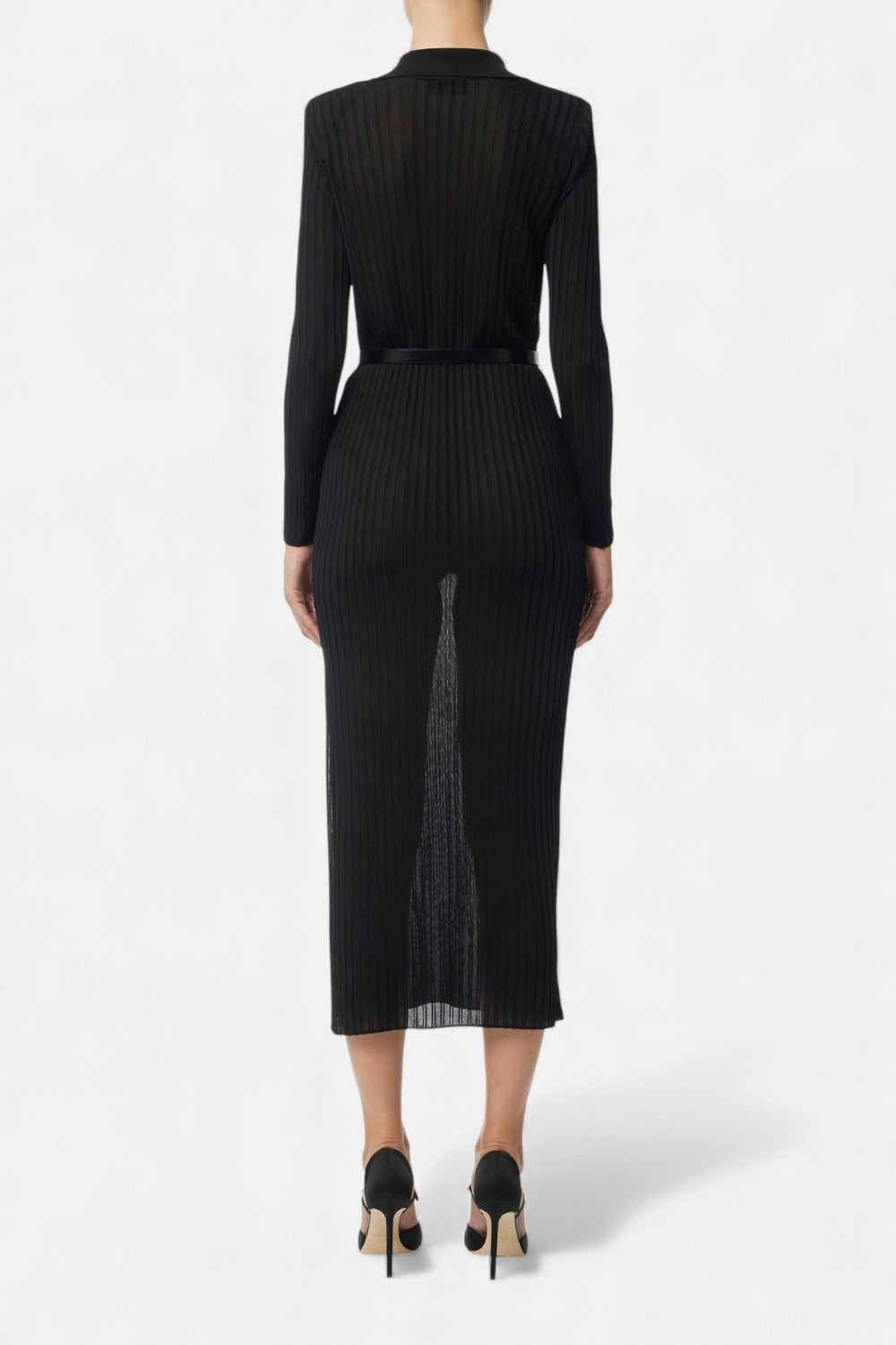 Abito lungo in filato di viscosa