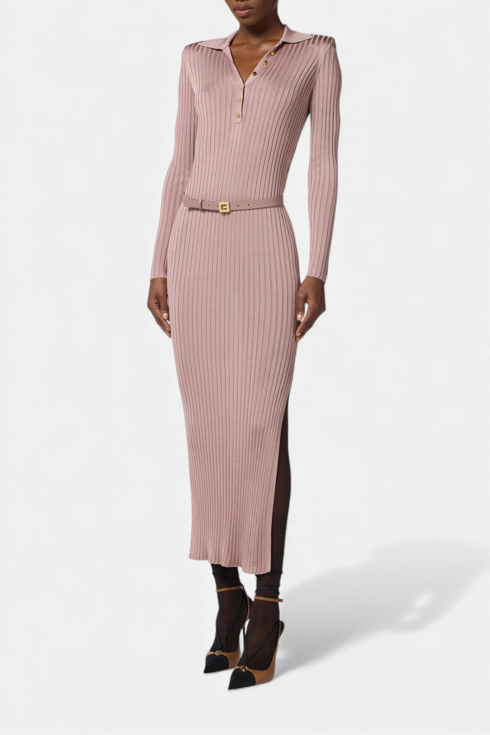 abito lungo in filato di viscosa