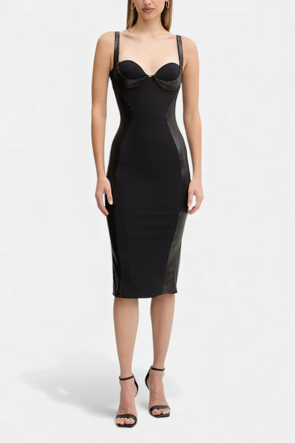 Abito midi in crêpe leggero