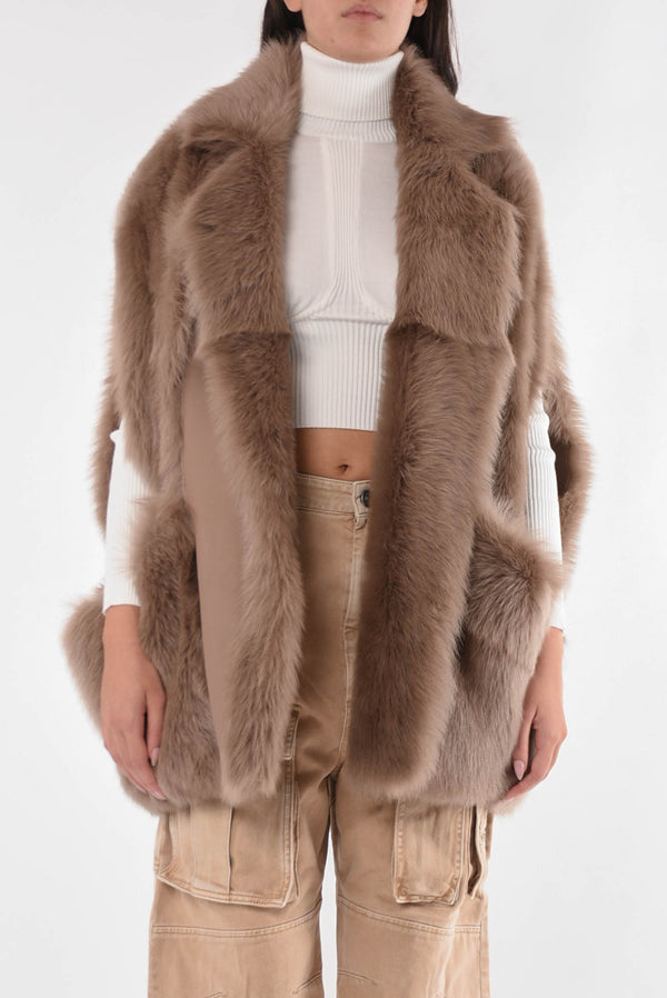 BLANCHA gilet in volpe