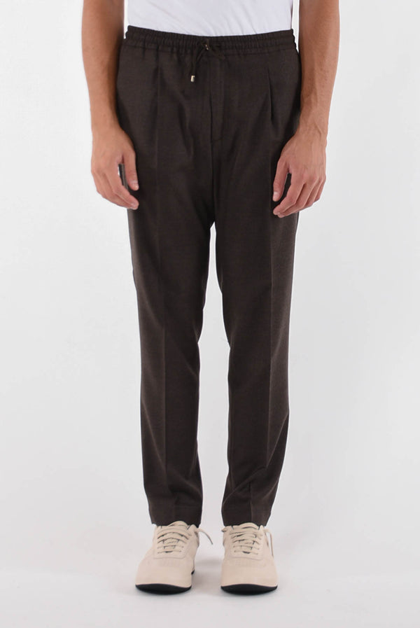 BRIGLIA 1949 Pantaloni jogger in fresco lana