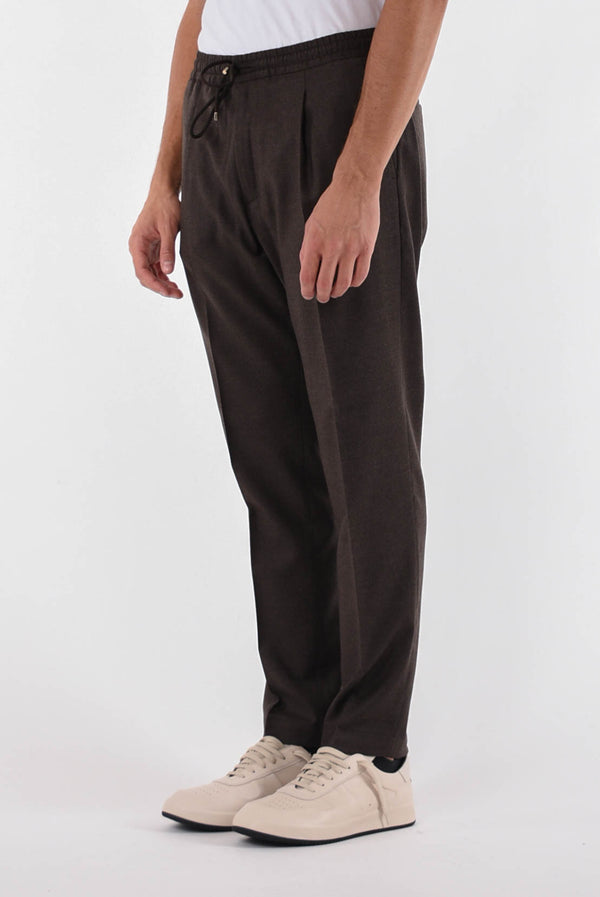 BRIGLIA 1949 Pantaloni jogger in fresco lana