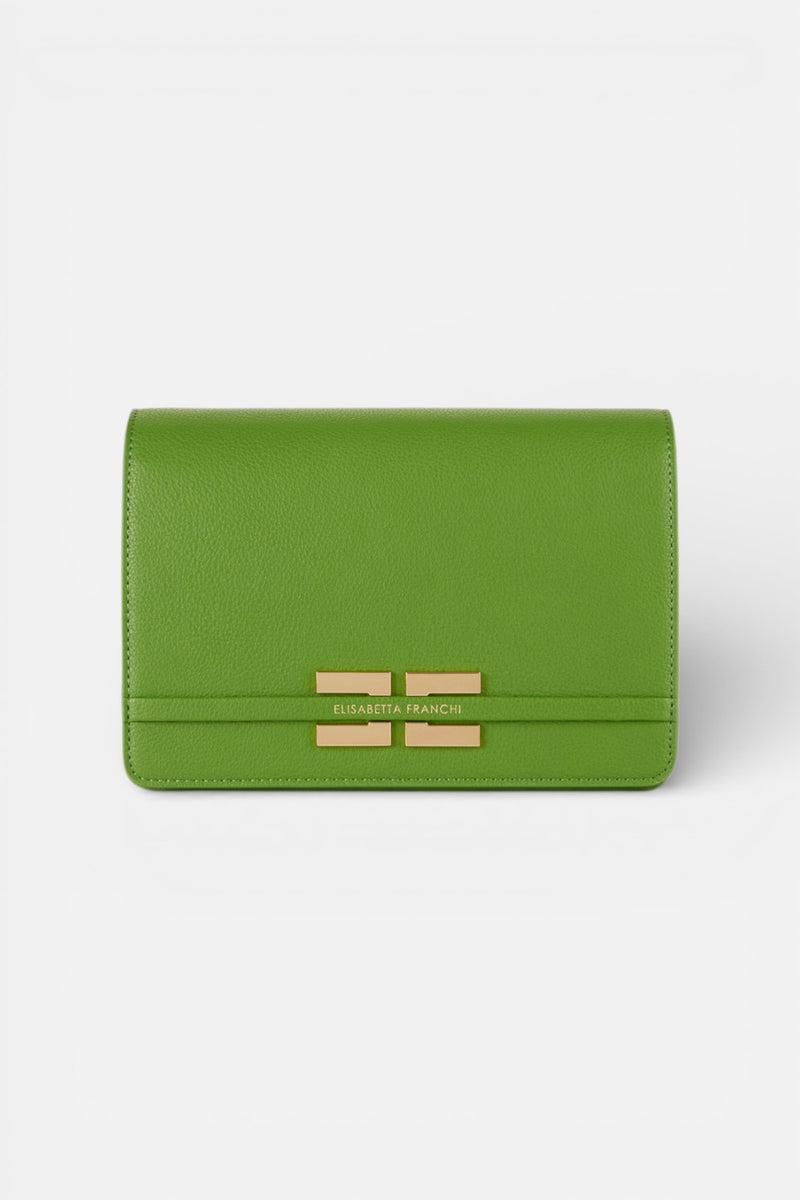 Borsa a tracolla con placca logo