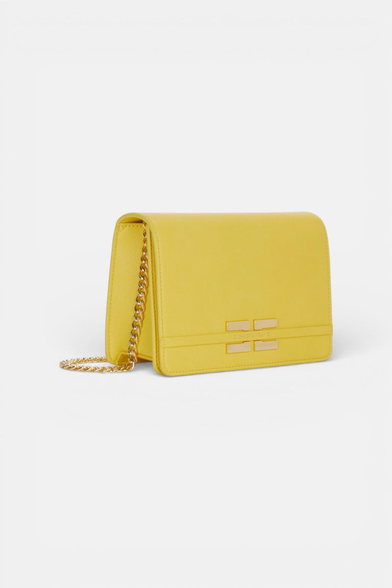 Borsa a tracolla con placca logo