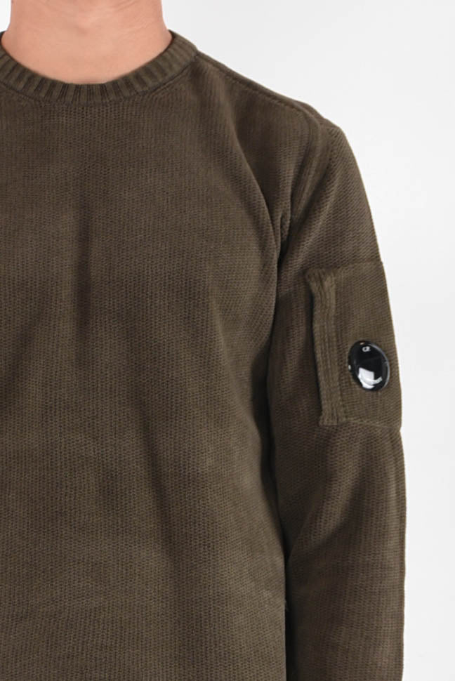 C.P. COMPANY Maglia ciniglia con logo