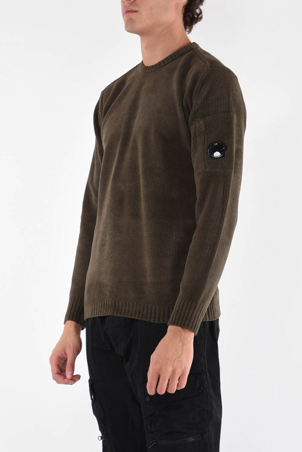 C.P. COMPANY Maglia ciniglia con logo