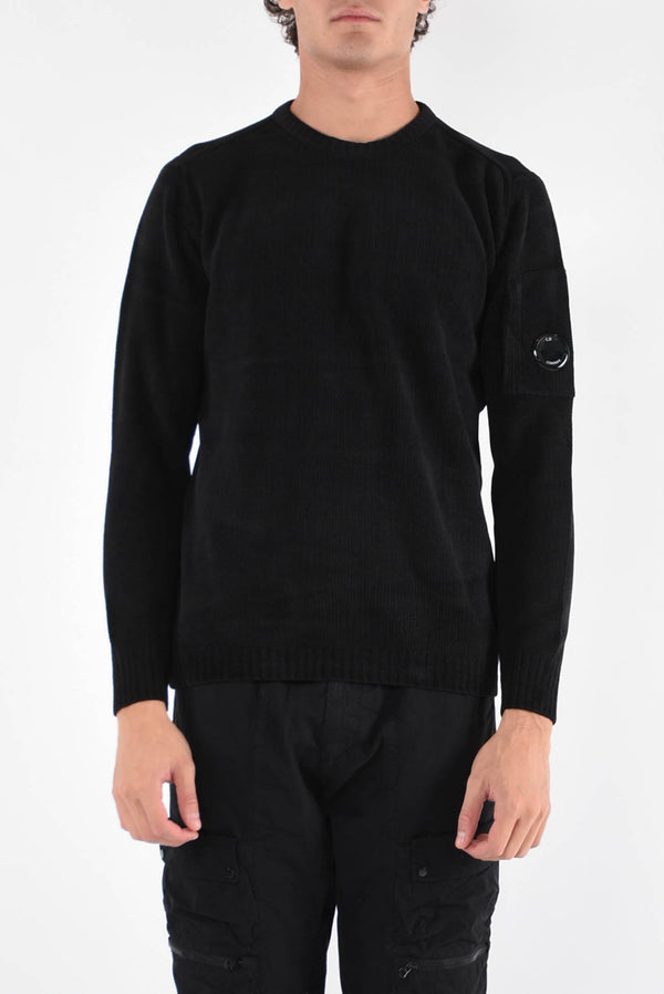 C.P. COMPANY Maglia ciniglia con logo