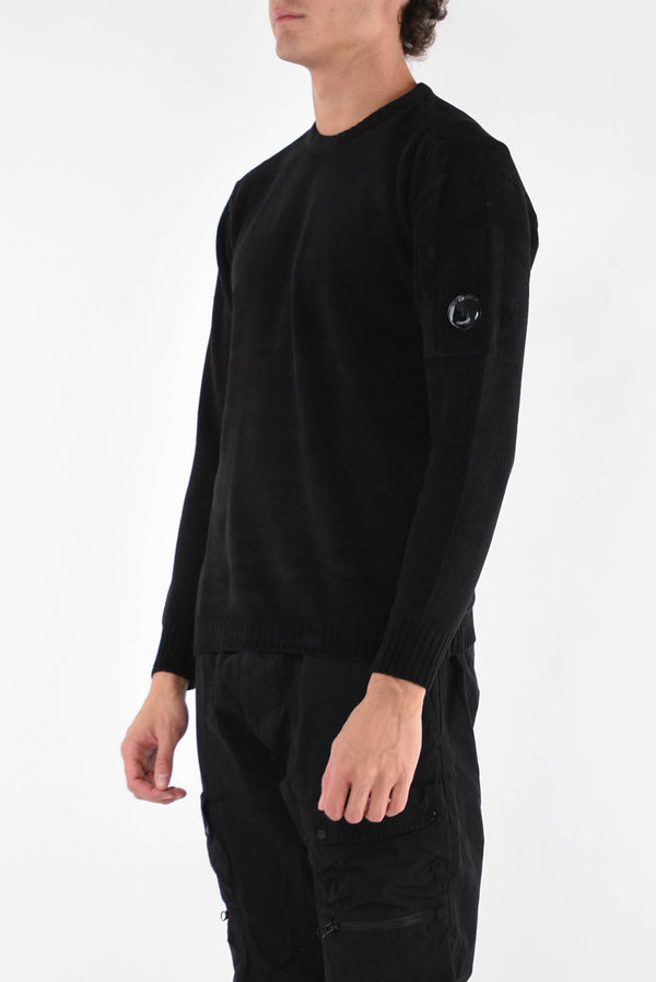 C.P. COMPANY Maglia ciniglia con logo