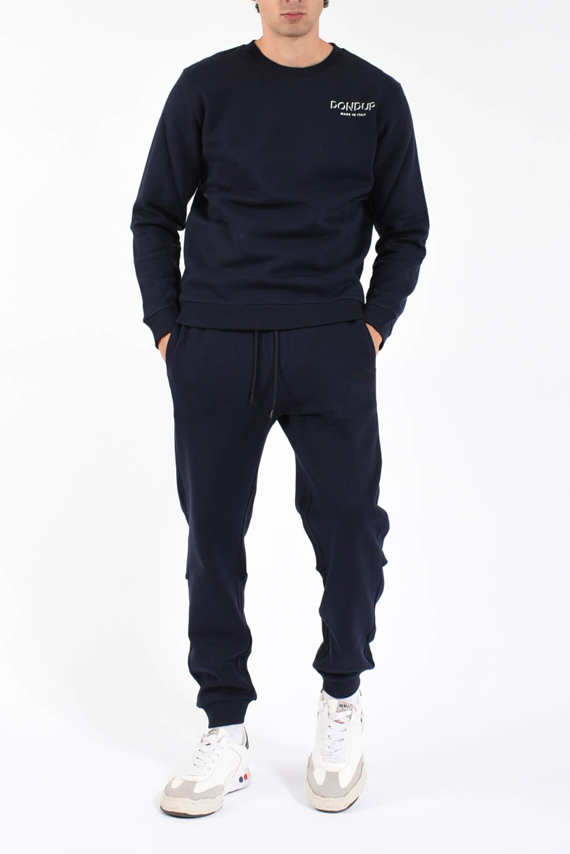 Felpa girocollo regular in cotone