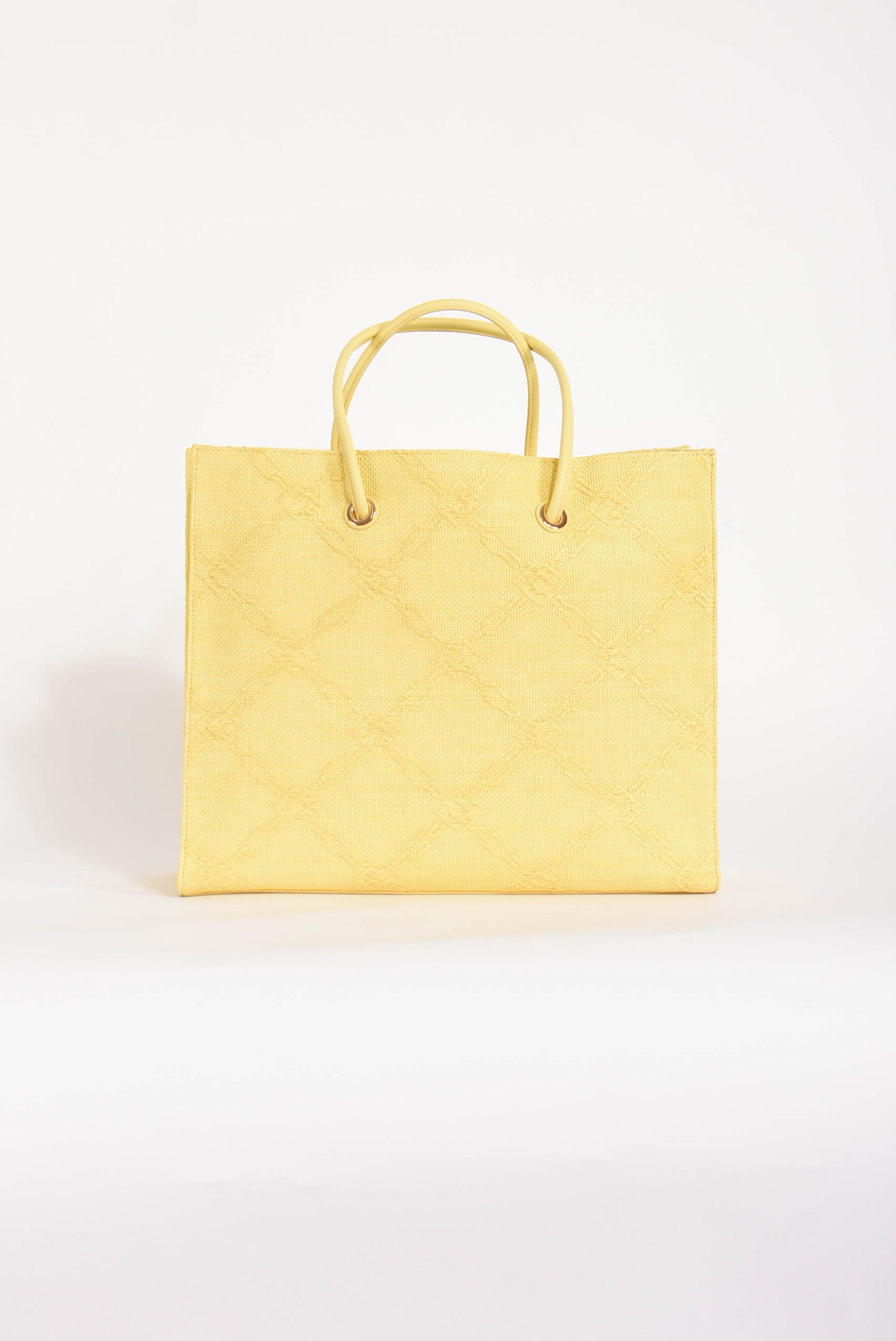 borsa shopper grande in rafia jacquard