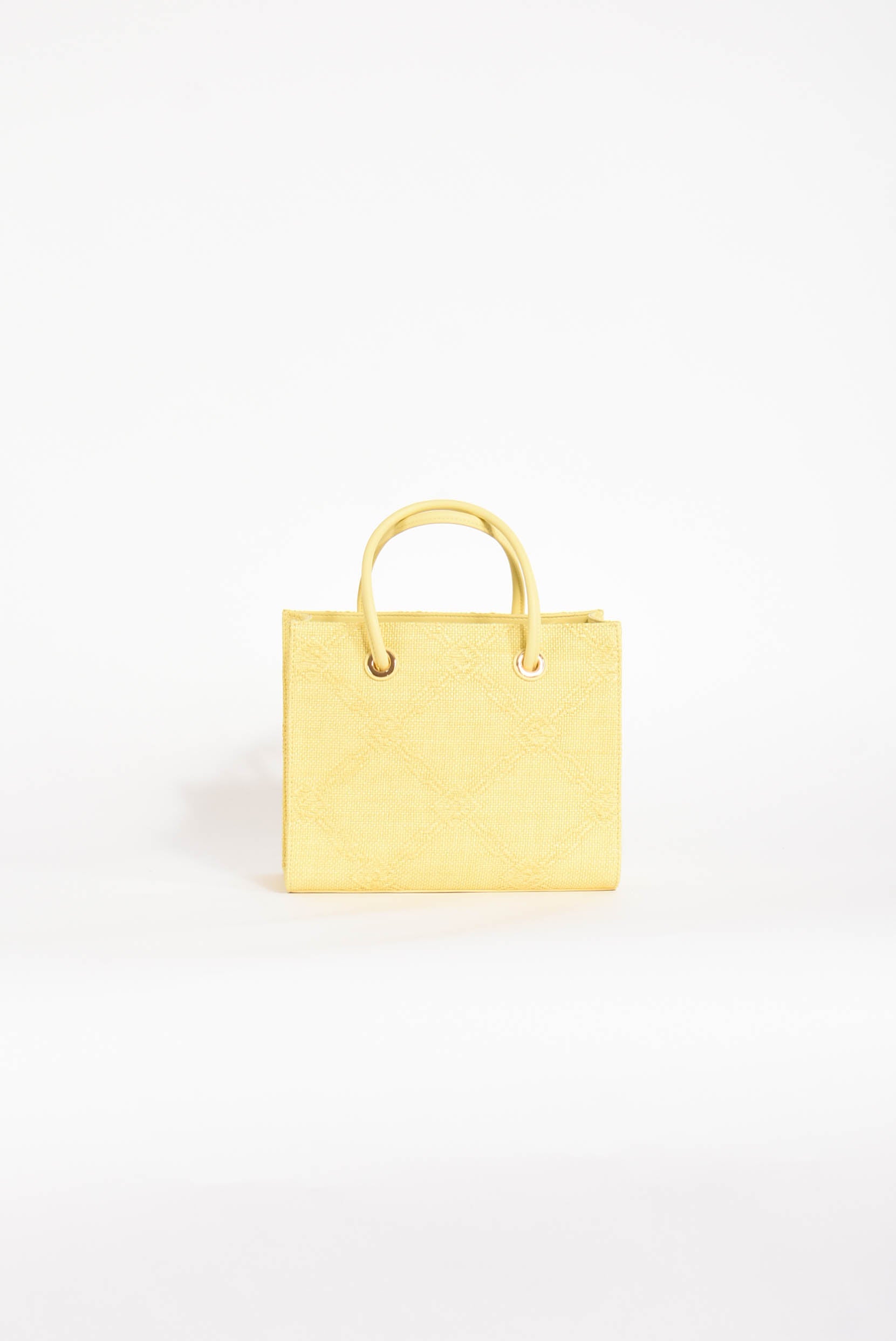 borsa a tracolla piccola in rafia jacquard