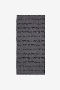 EMPORIO ARMANI Sciarpa lettering misto lana