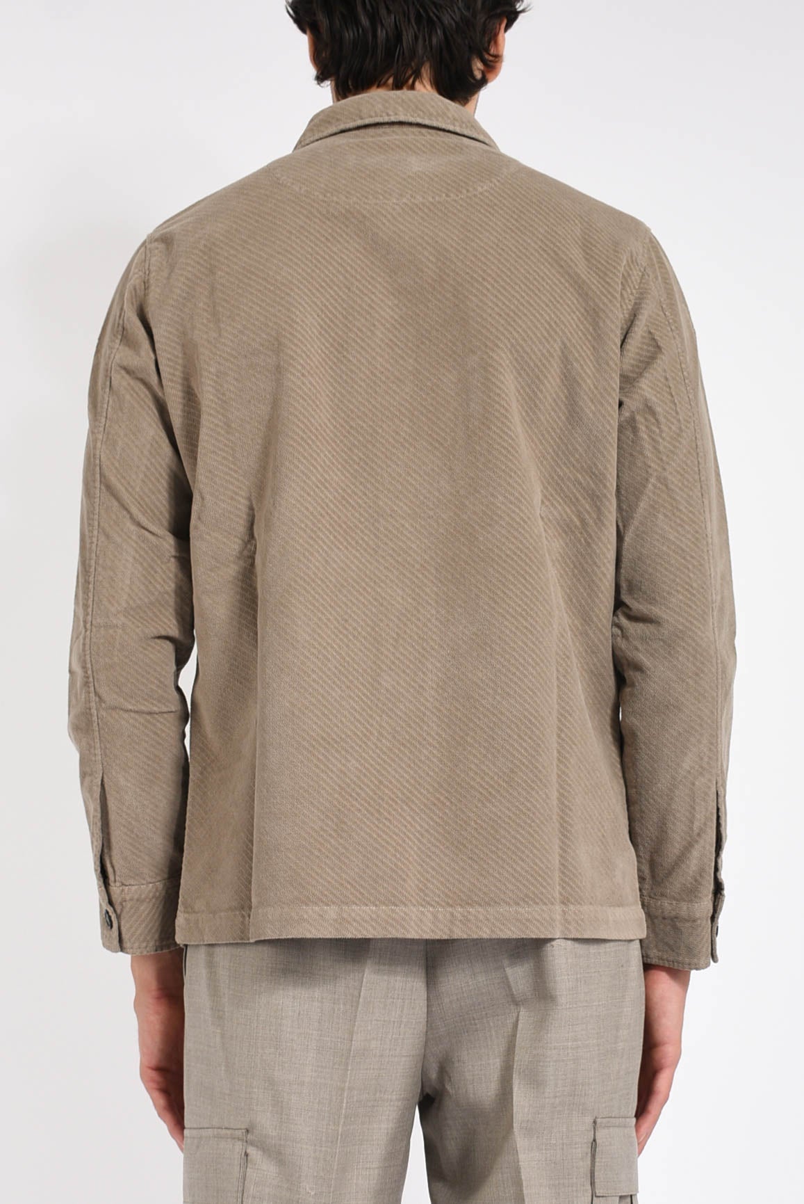 Overshirt in cotone diagonale