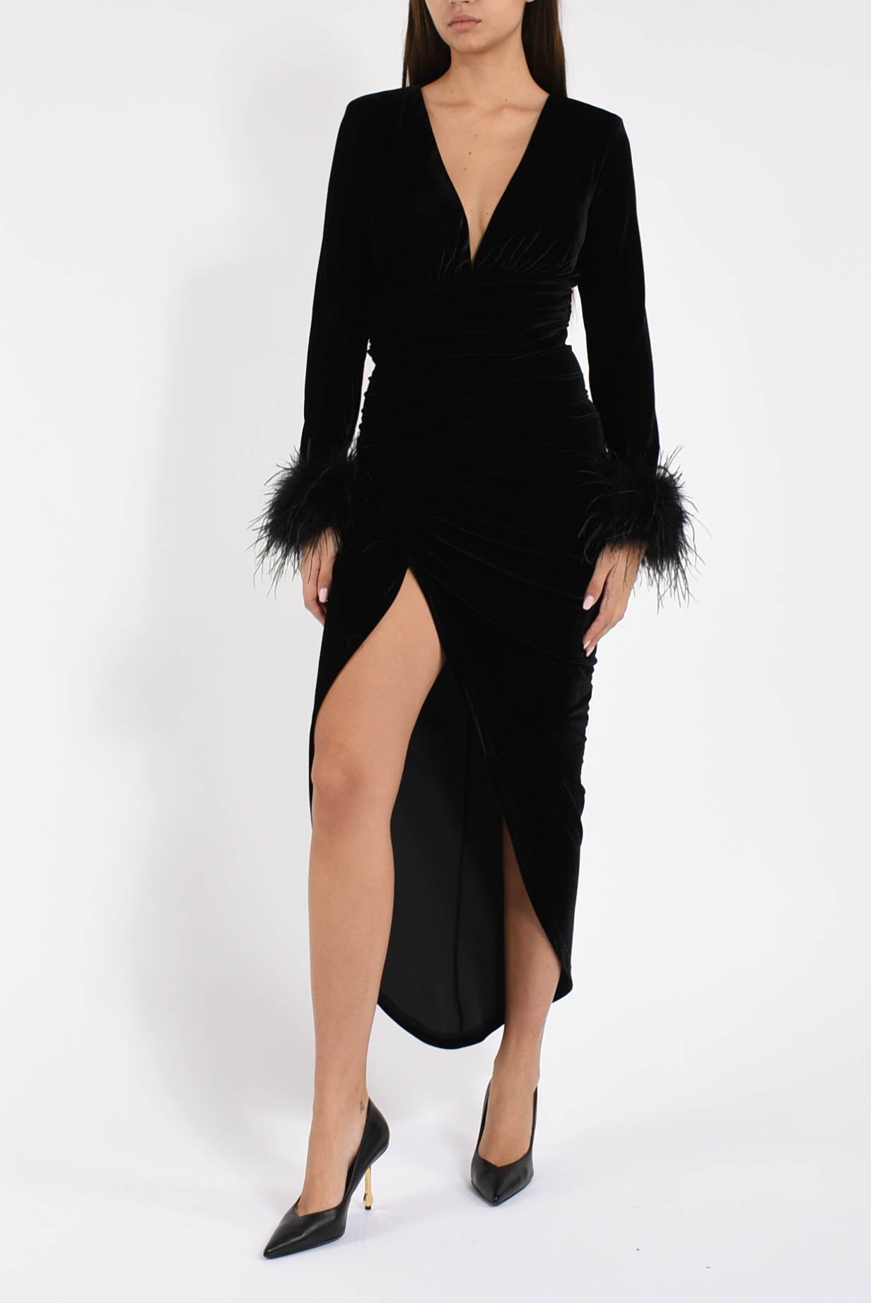 abito midi in velluto tamara