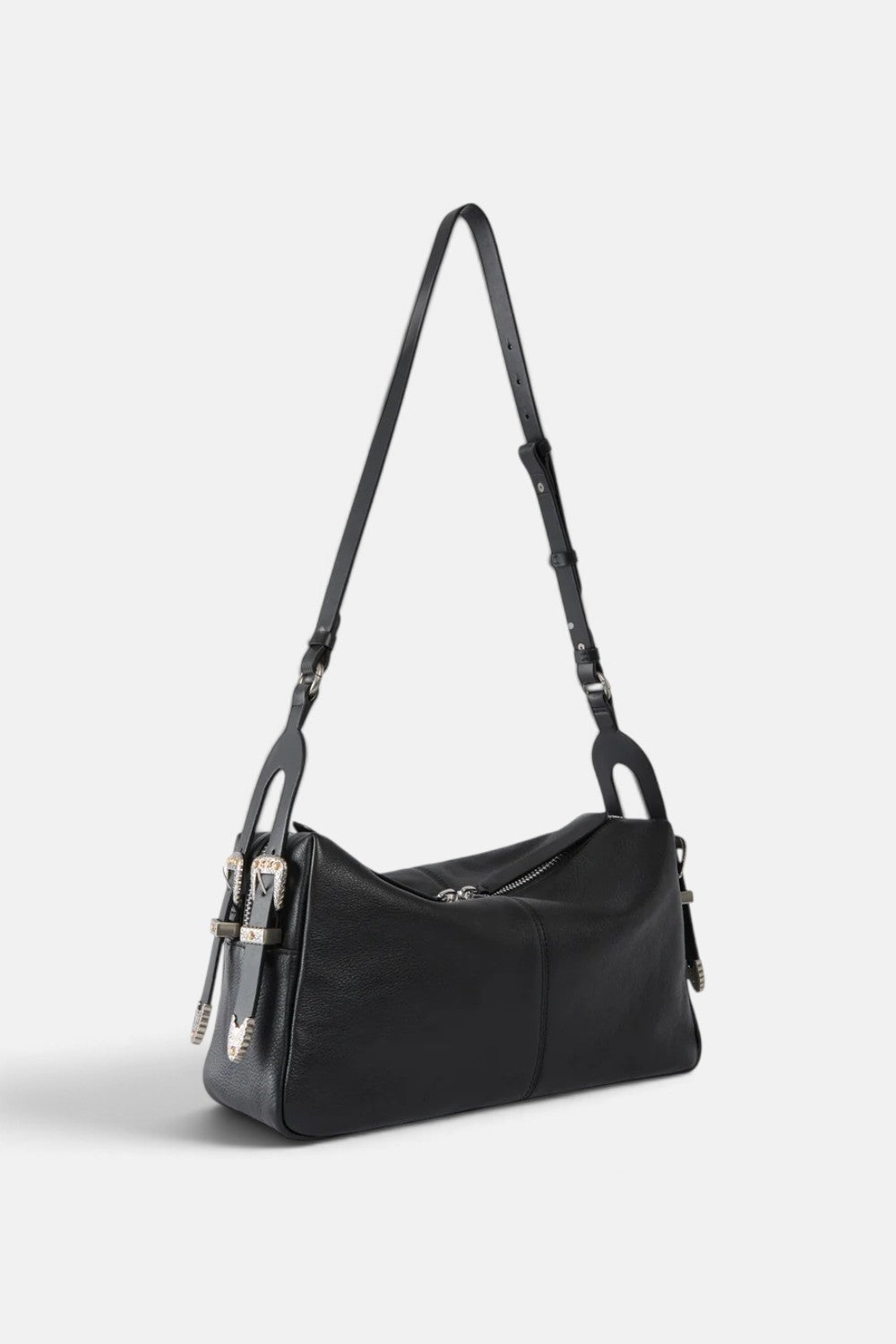 Borsa a spalla media Keeper Bag in pelle new biker 106676A2JG