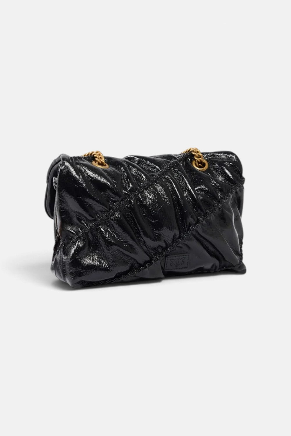 Borsa a tracolla Mini Love Bag Puff in pelle new shiny trapuntata 107162A2JC