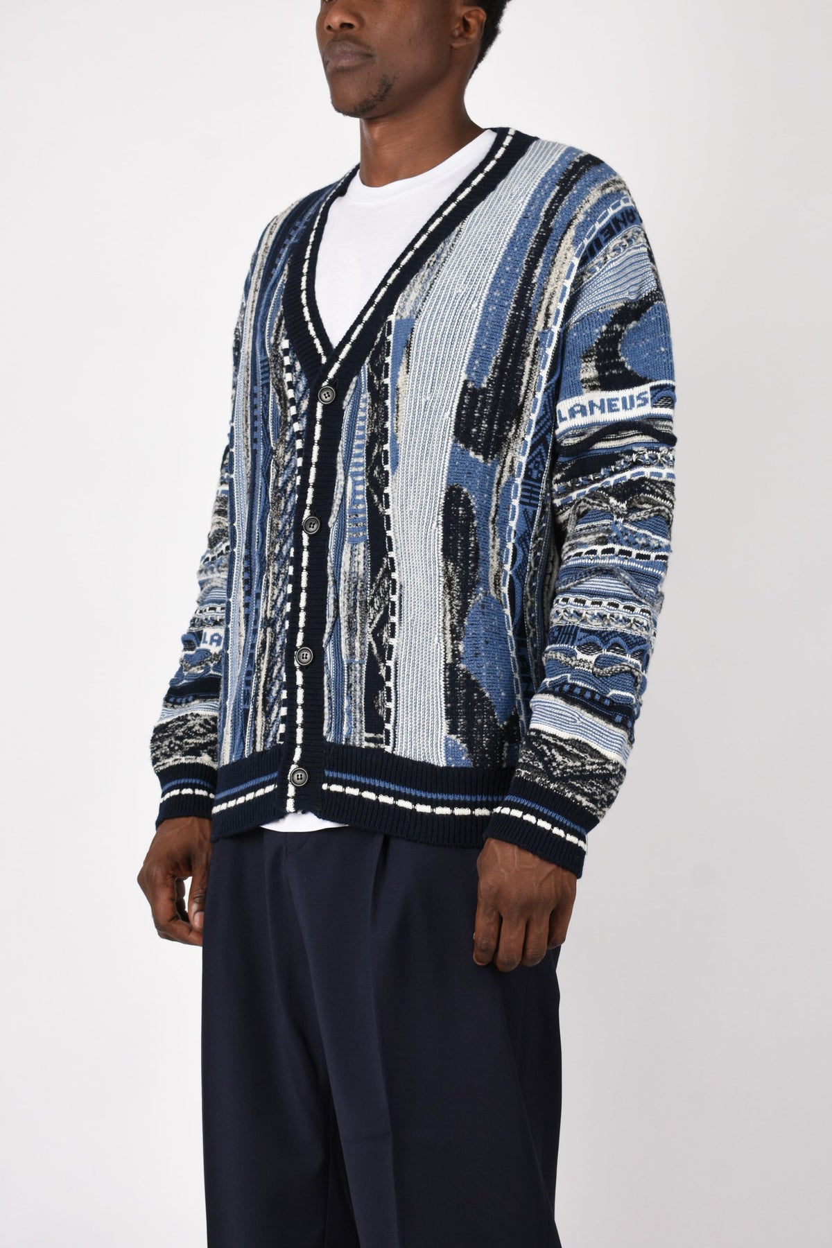 Cardigan boxy jacquard F6LAMACA069
