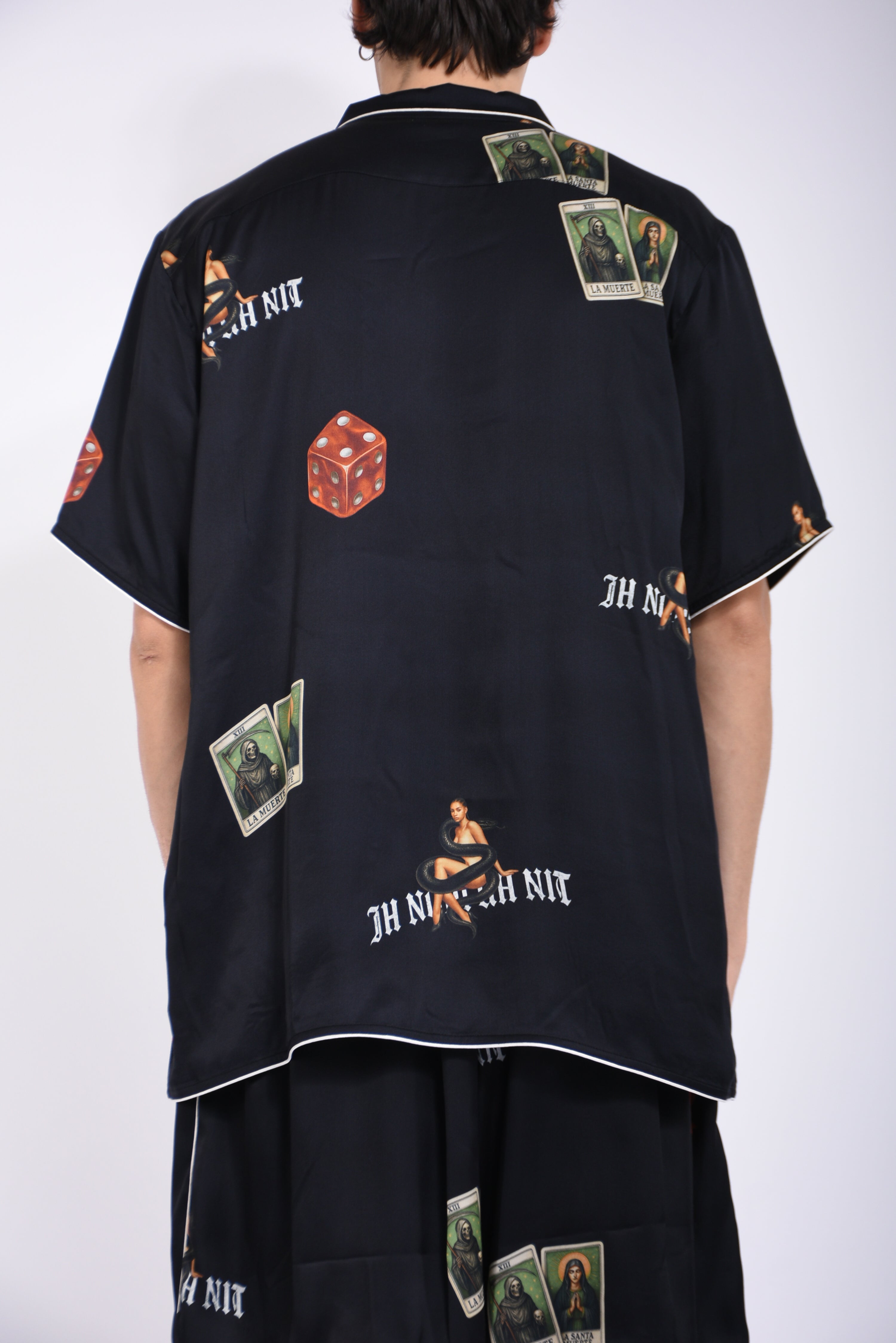 camicia old cards print