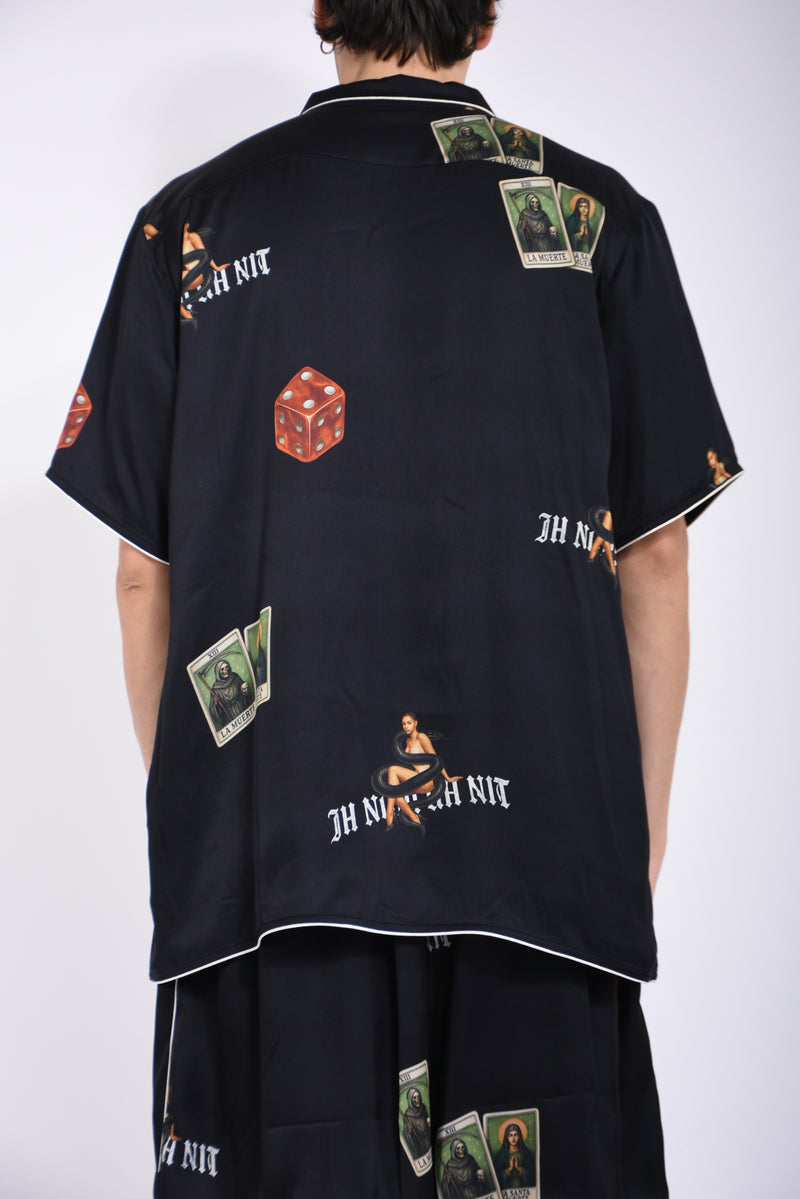 camicia old cards print