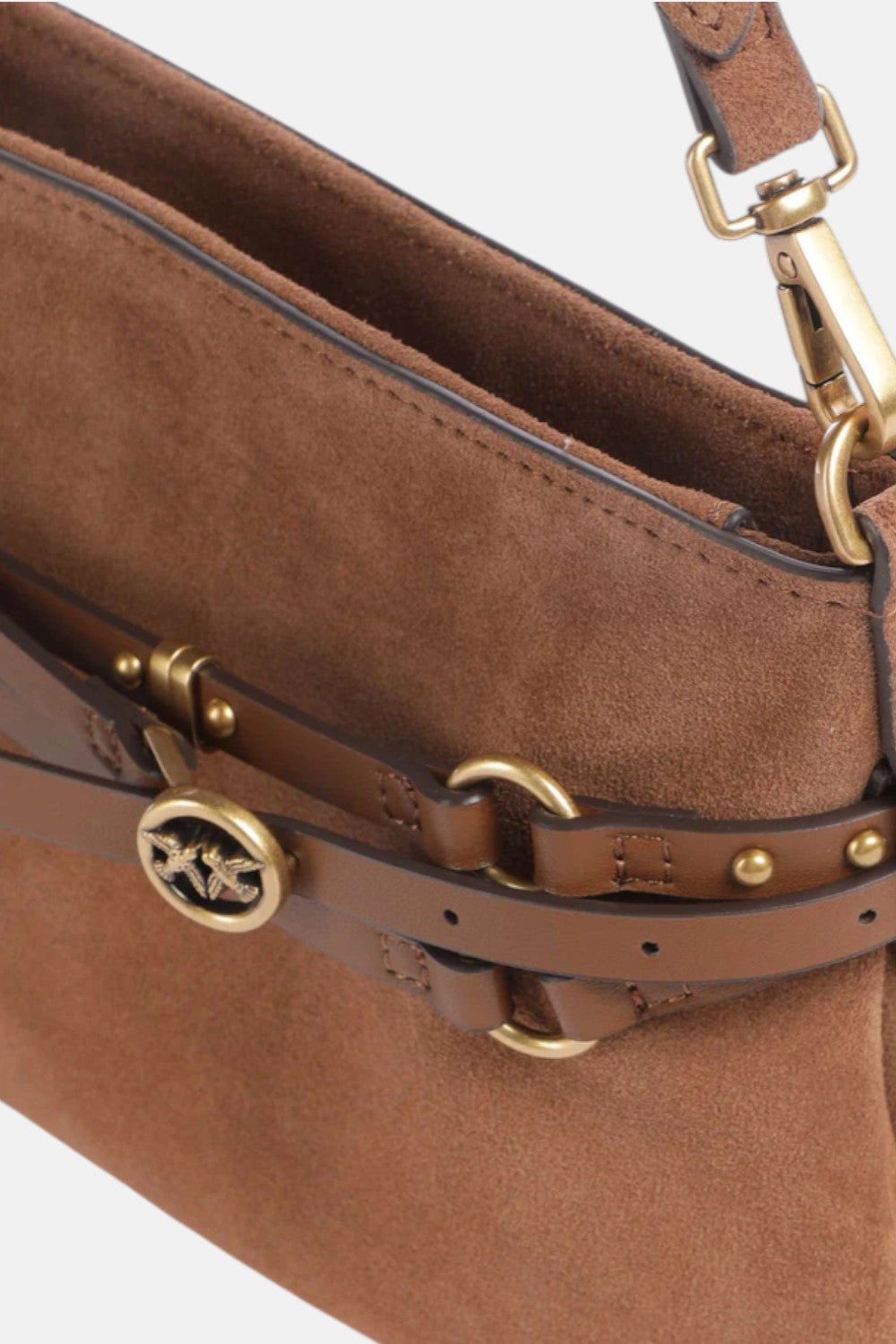 borsa a spalla belt mini suede