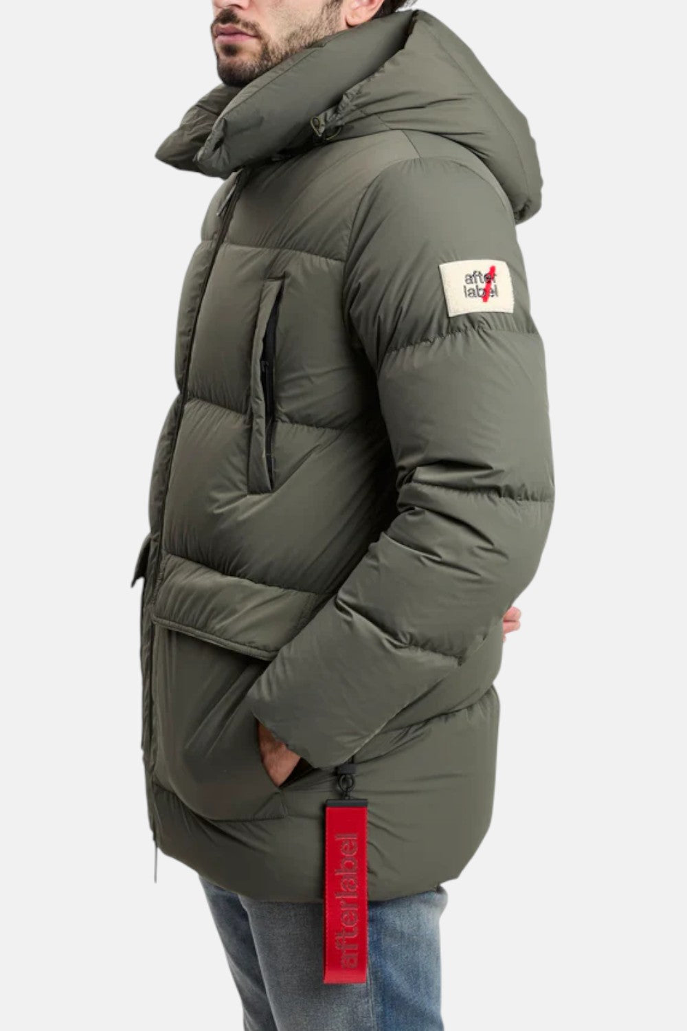 Piumino lungo vancouver in nylon strech opaco