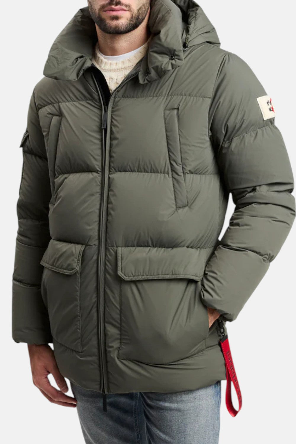 Piumino lungo vancouver in nylon strech opaco