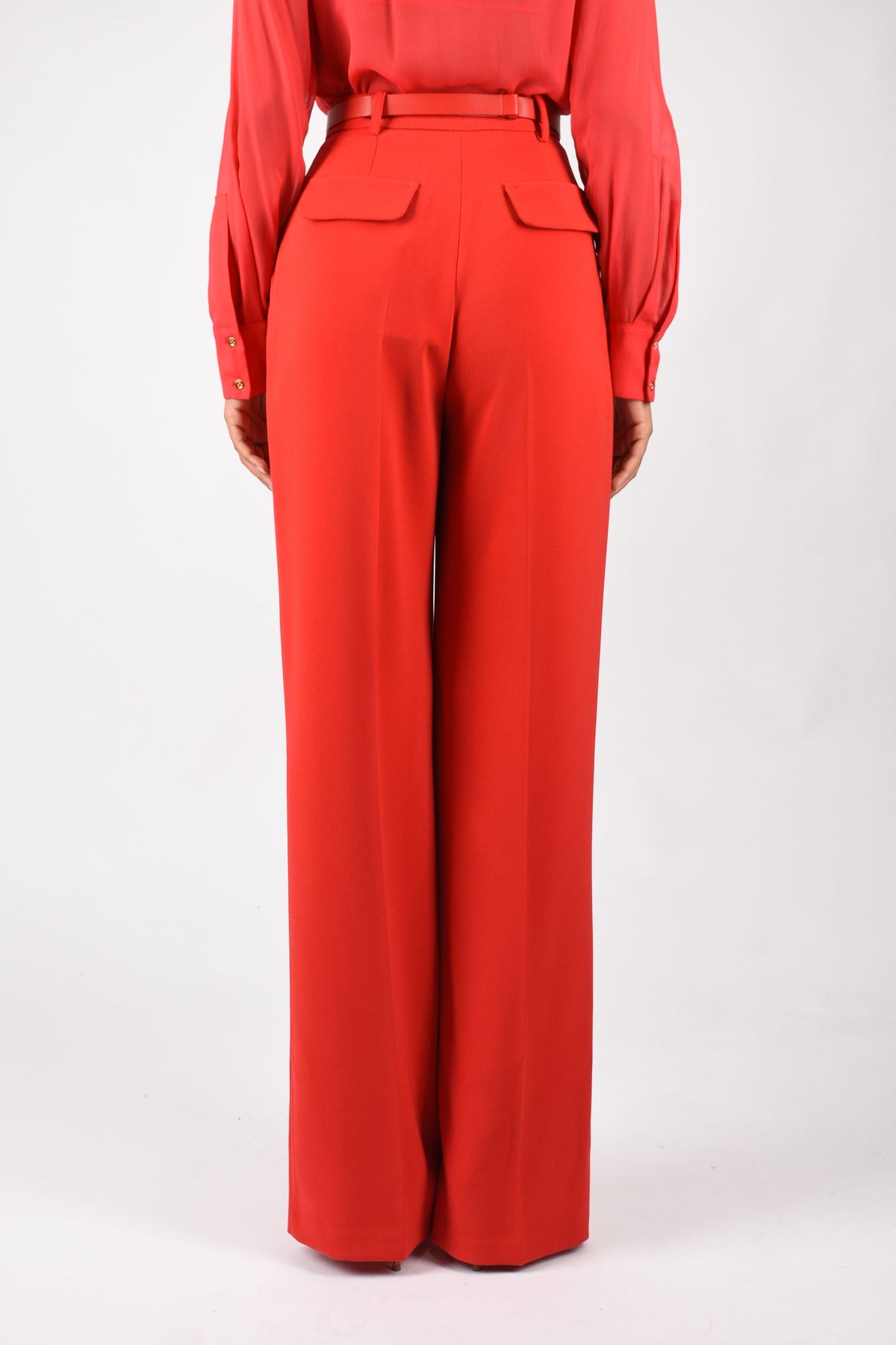 Pantaloni in crêpe leggero con cintura PA20766E2