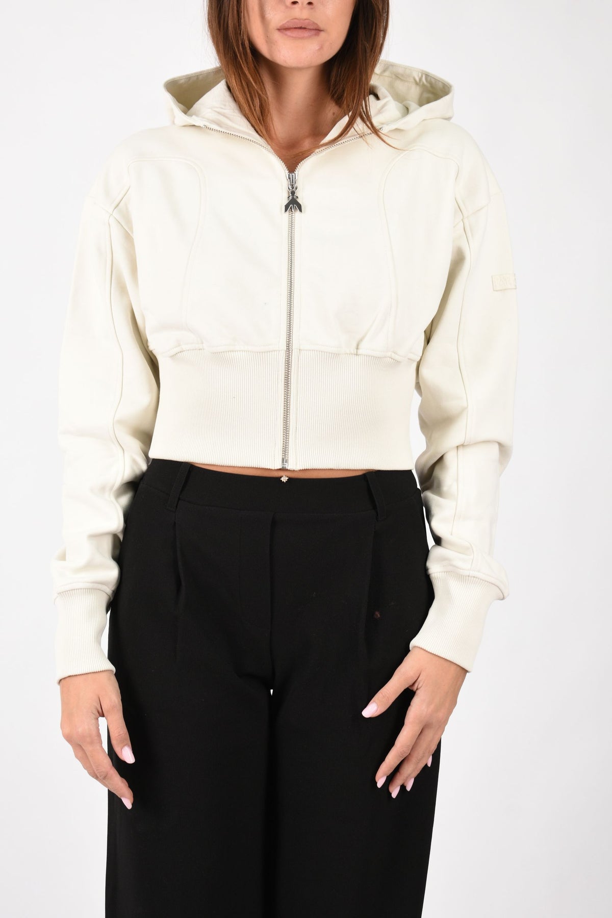 FELPA CROPPED CON ZIP 8M0076J079
